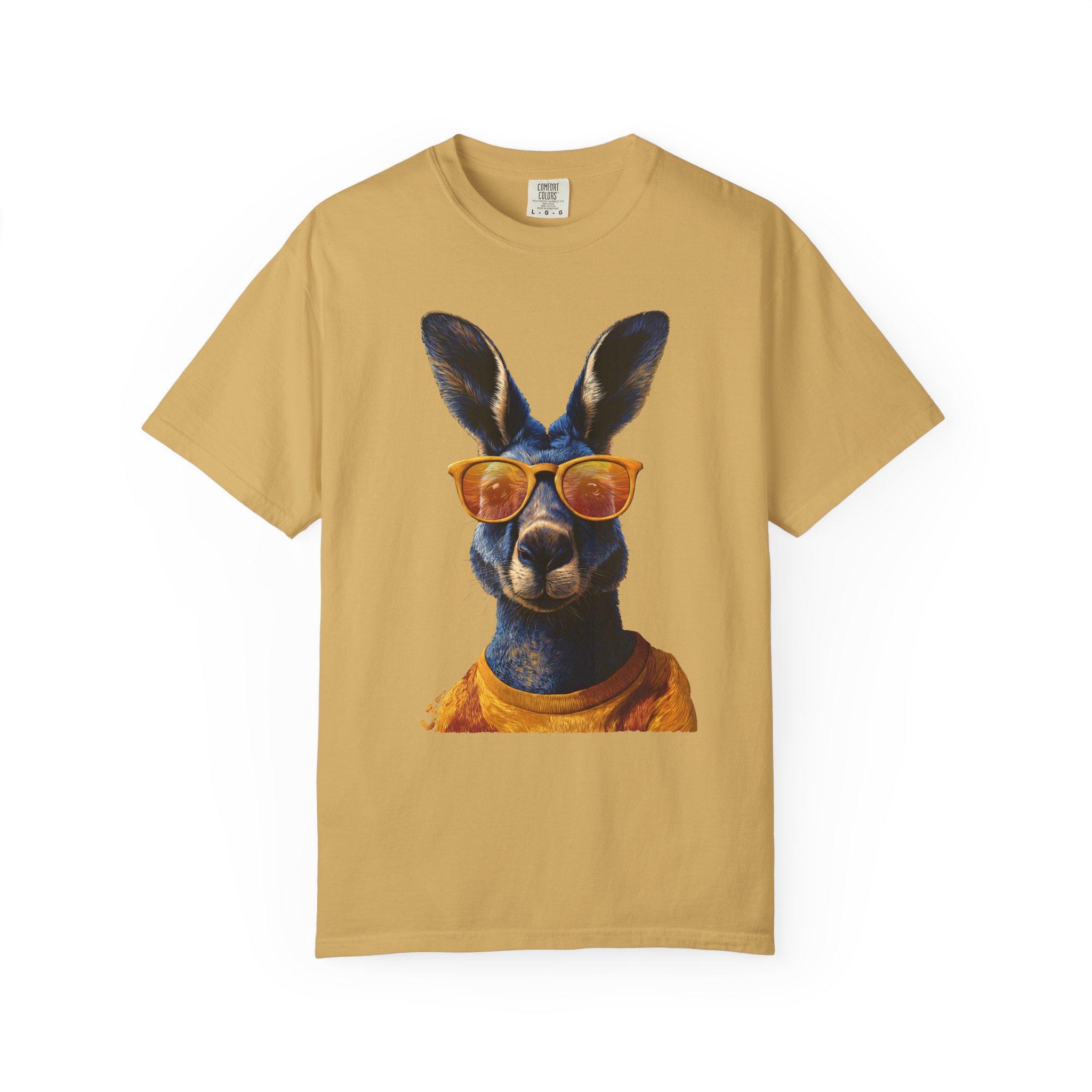 Cool Kangaroo T-Shirt | Orange Sunglasses Pop Art Animal Streetwear Tee - Image 3
