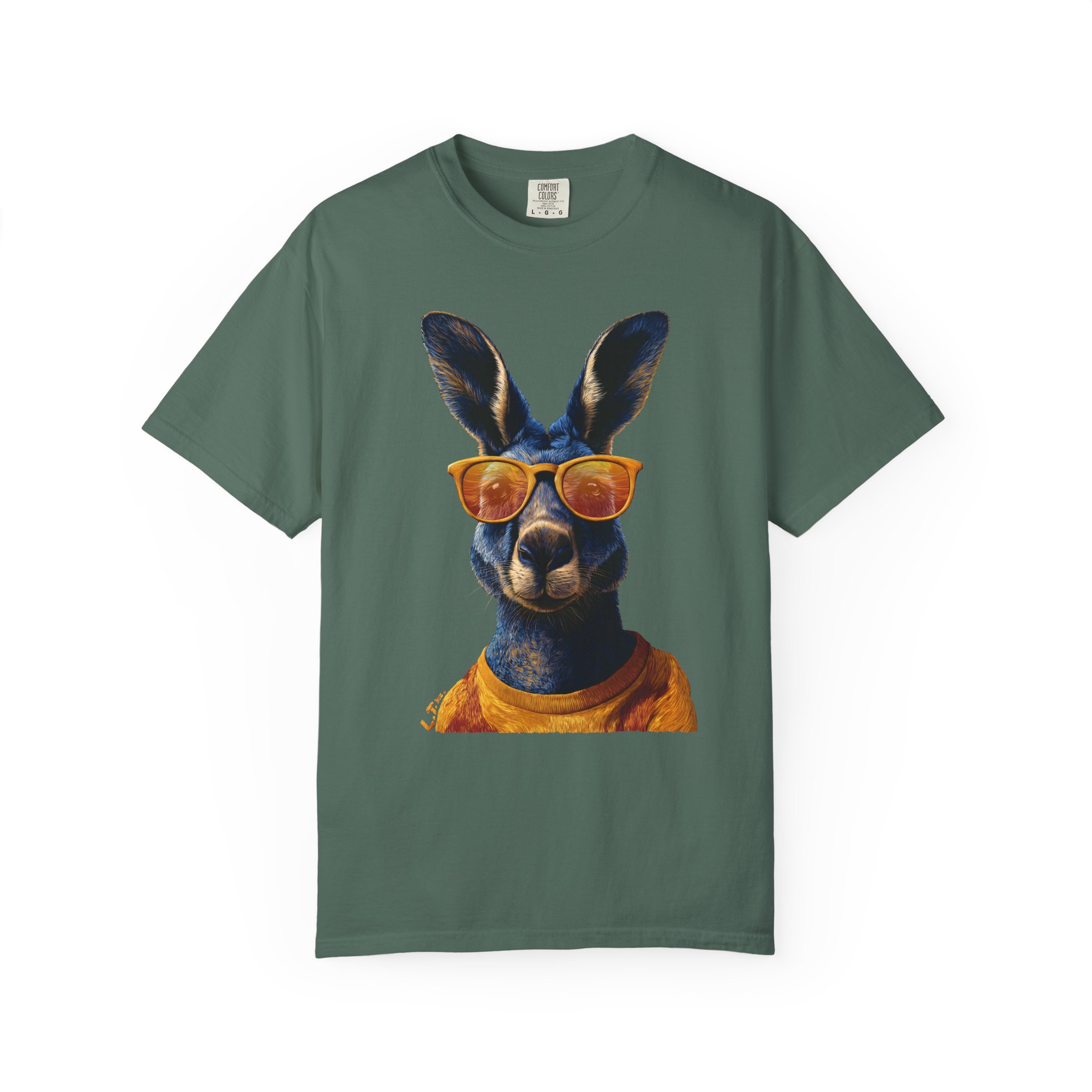Cool Kangaroo T-Shirt | Orange Sunglasses Pop Art Animal Streetwear Tee - Image 6