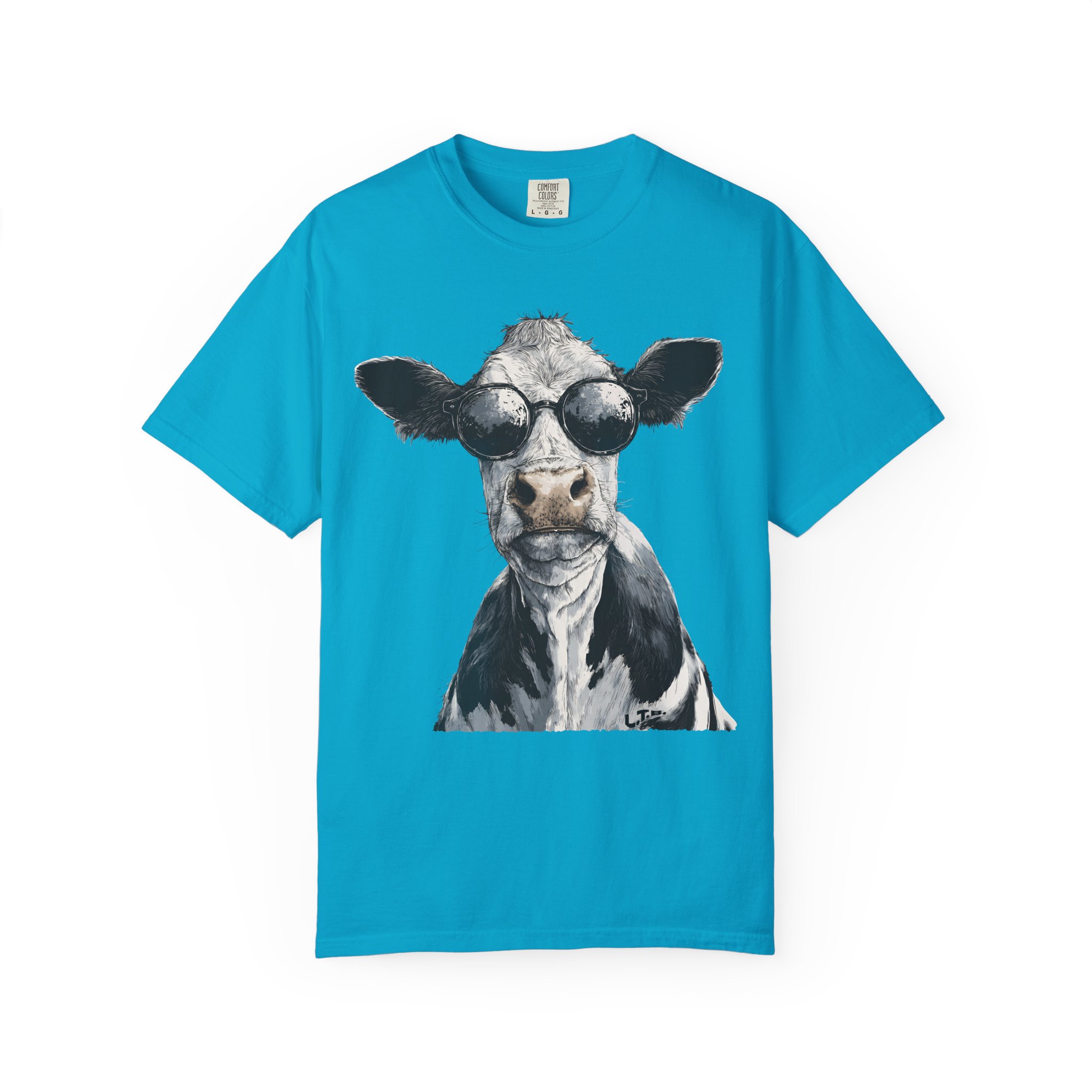 Cool Cow T-Shirt | Sunglasses Animal Attitude Streetwear Tee - Image 9