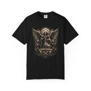 Heavenly Guardian Double‑Print T-Shirt | Angel Warrior Gothic Streetwear Tee