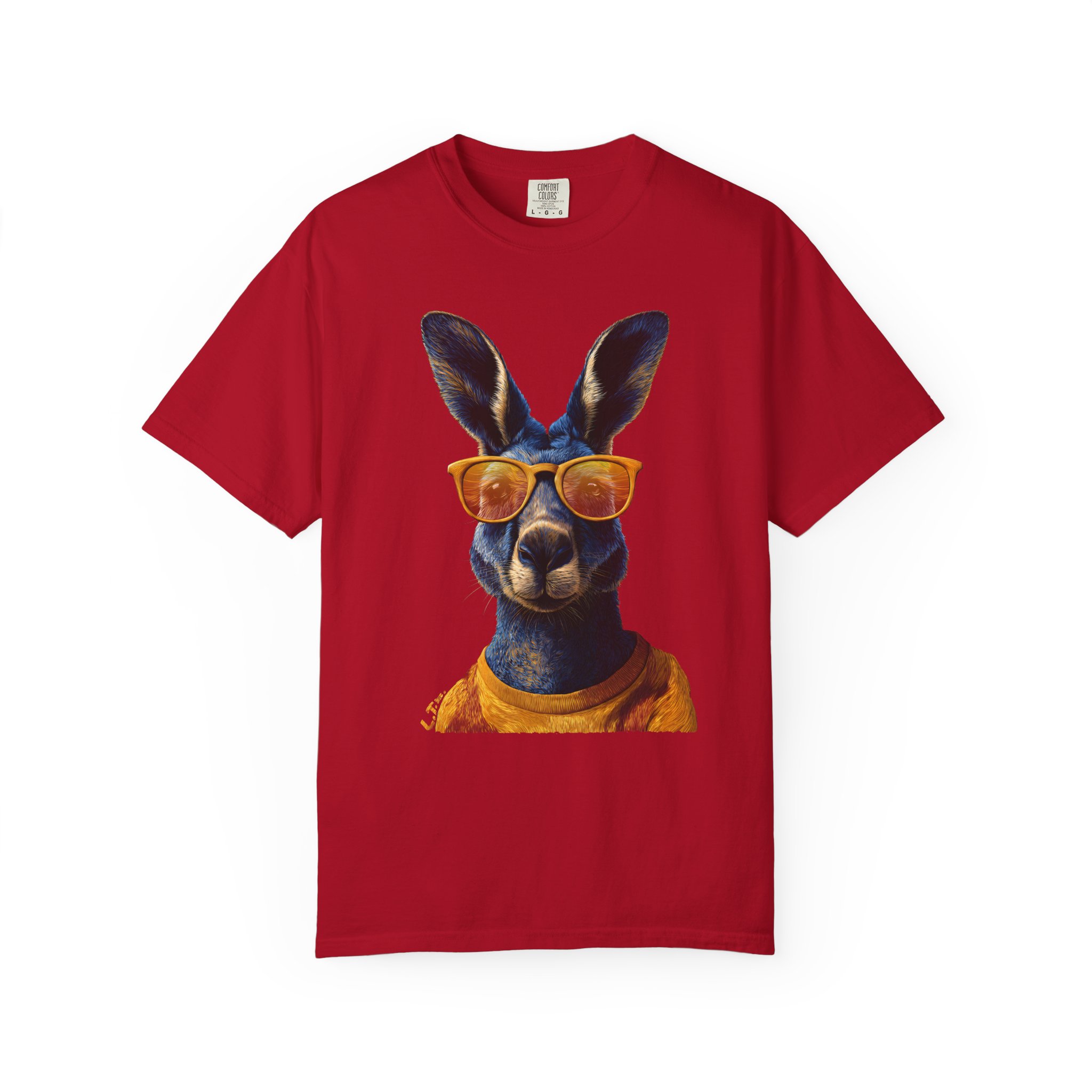 Cool Kangaroo T-Shirt | Orange Sunglasses Pop Art Animal Streetwear Tee - Image 15