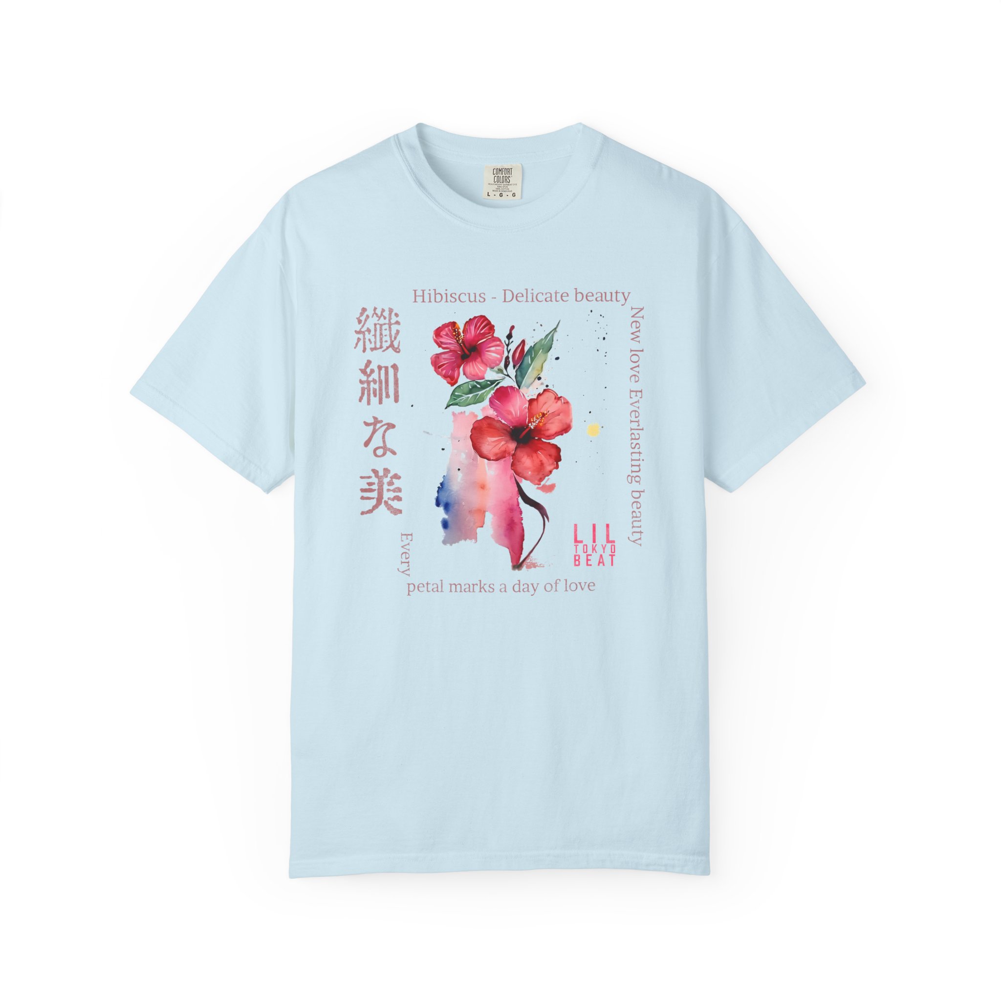 Hibiscus Delicate Beauty T-Shirt | Floral Japanese Poetic Streetwear Tee - Image 7