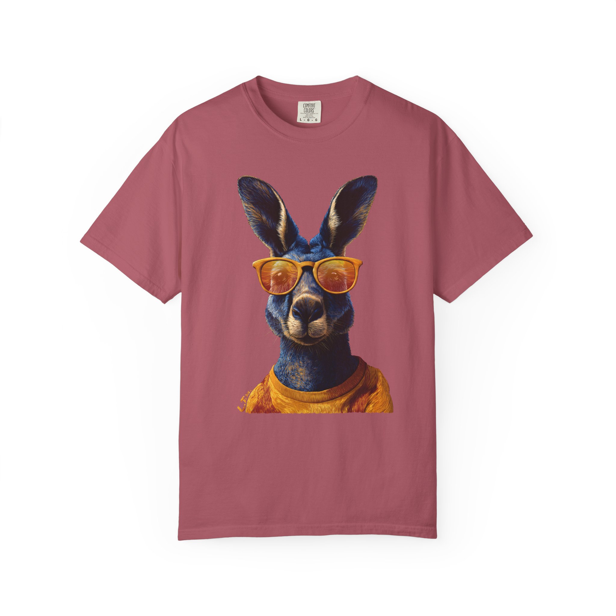 Cool Kangaroo T-Shirt | Orange Sunglasses Pop Art Animal Streetwear Tee - Image 14