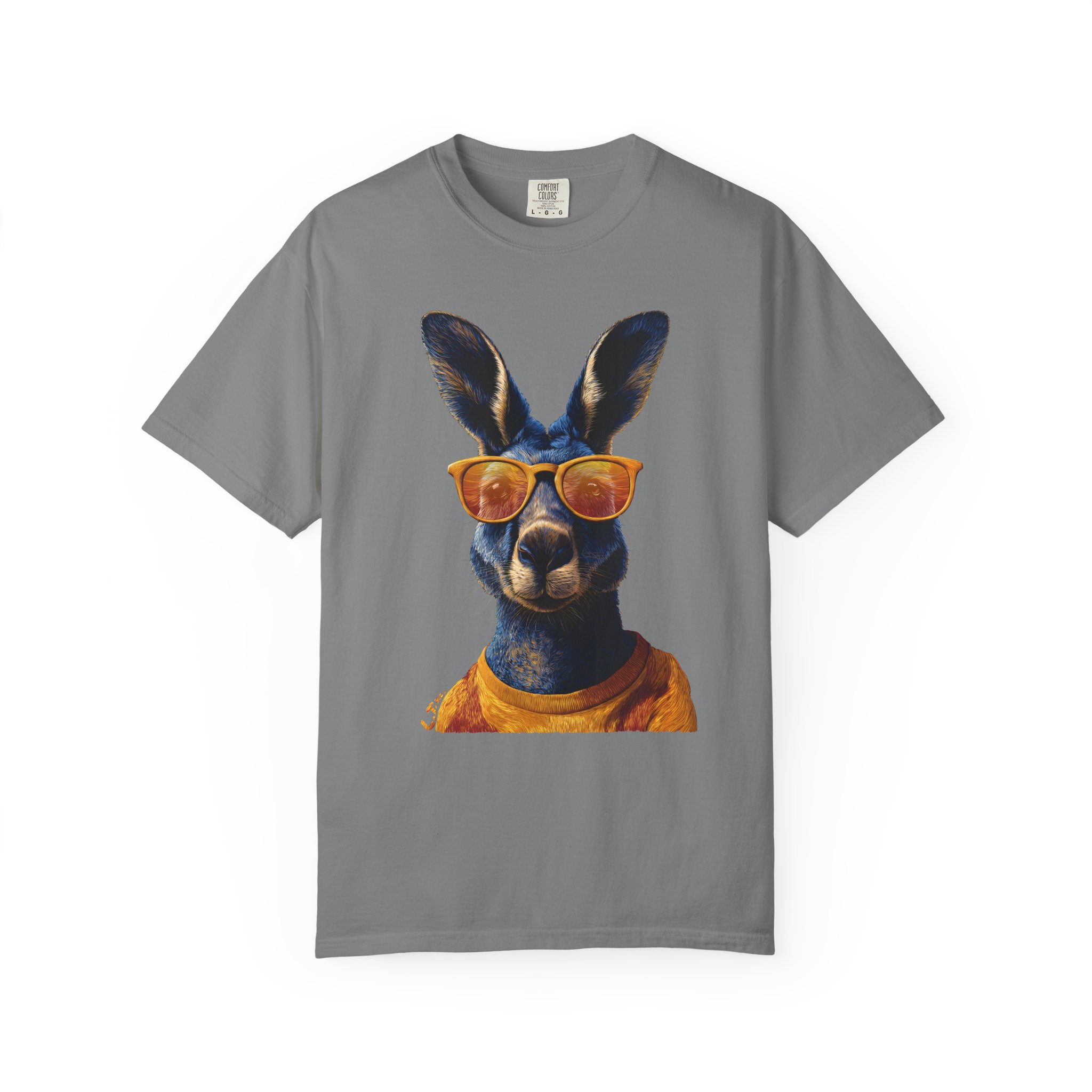 Cool Kangaroo T-Shirt | Orange Sunglasses Pop Art Animal Streetwear Tee - Image 4