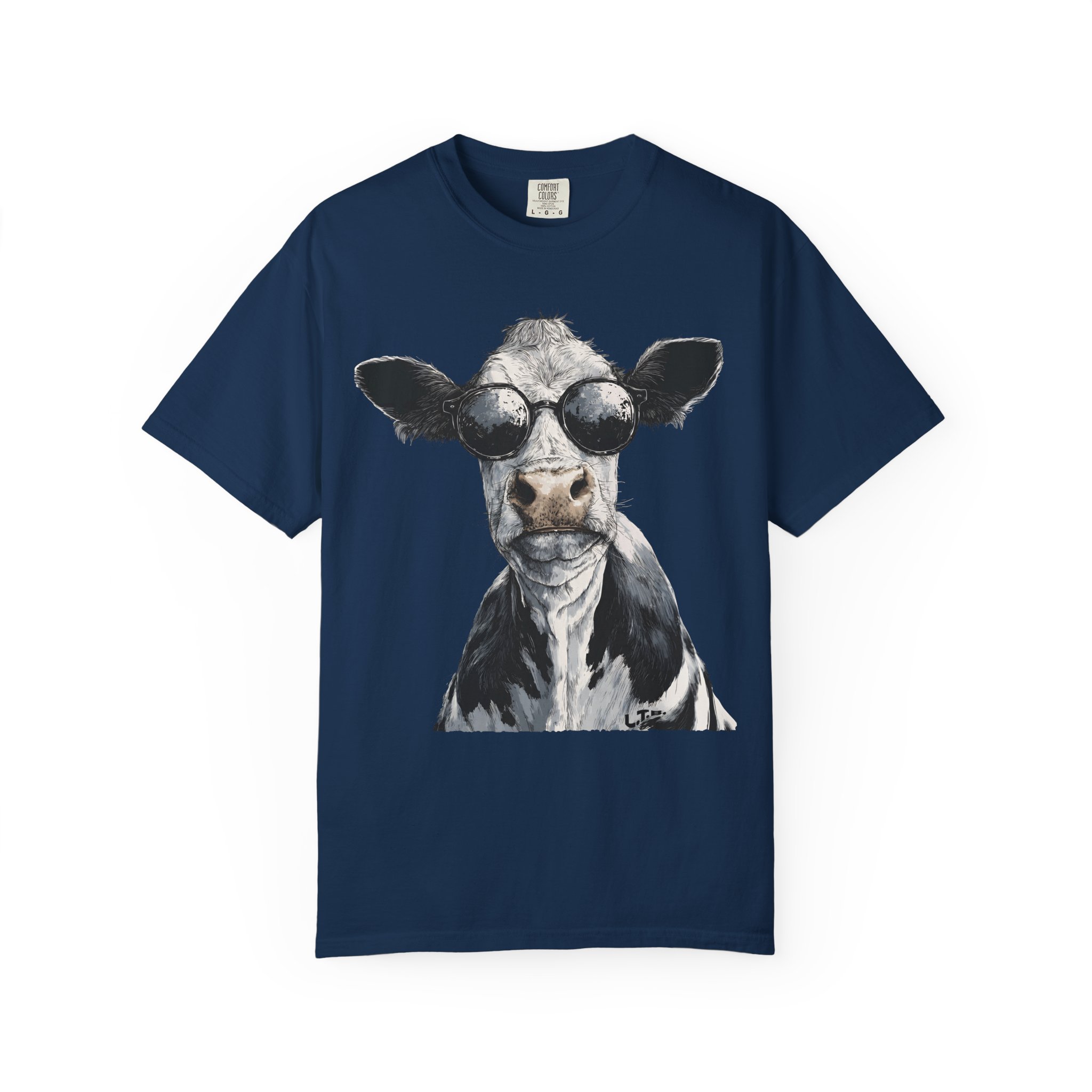 Cool Cow T-Shirt | Sunglasses Animal Attitude Streetwear Tee - Image 12