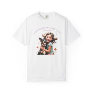 Unconditional Love Club T-Shirt | Cute Dog & Kid Graphic Tee