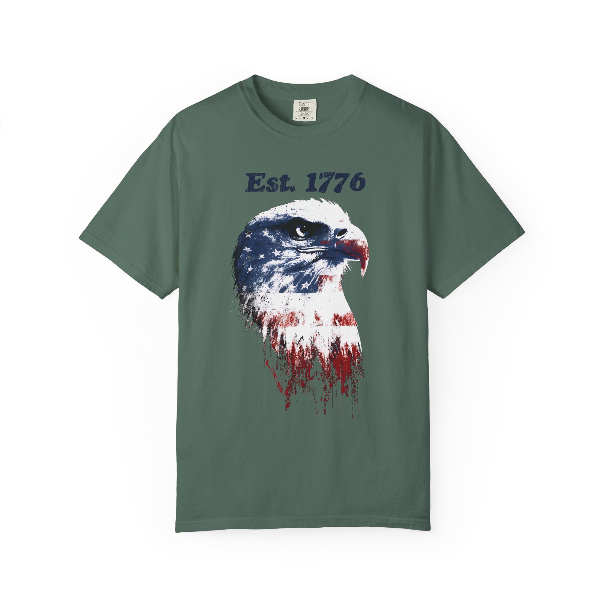 Est 1776 Eagle T-Shirt – Patriotic American Flag Graphic Tee - Image 7