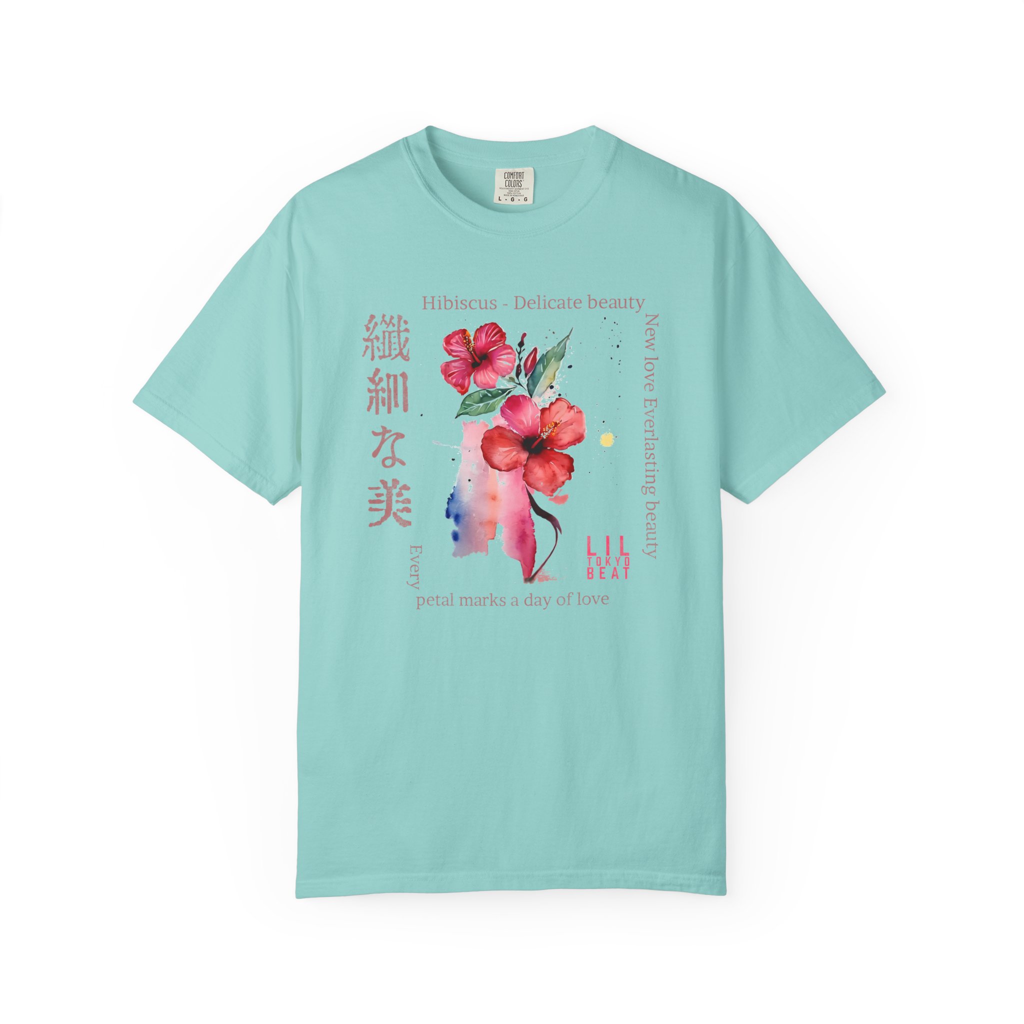 Hibiscus Delicate Beauty T-Shirt | Floral Japanese Poetic Streetwear Tee - Image 6