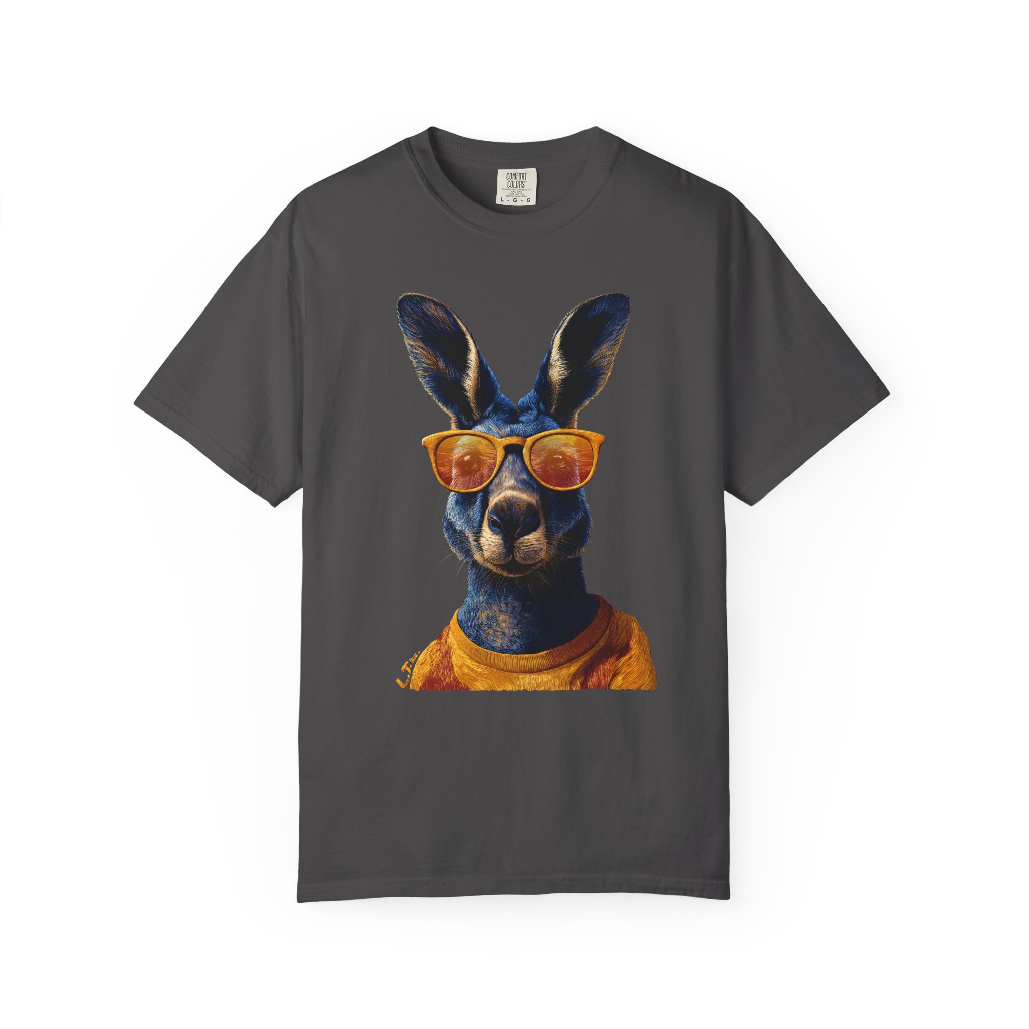 Cool Kangaroo T-Shirt | Orange Sunglasses Pop Art Animal Streetwear Tee - Image 9