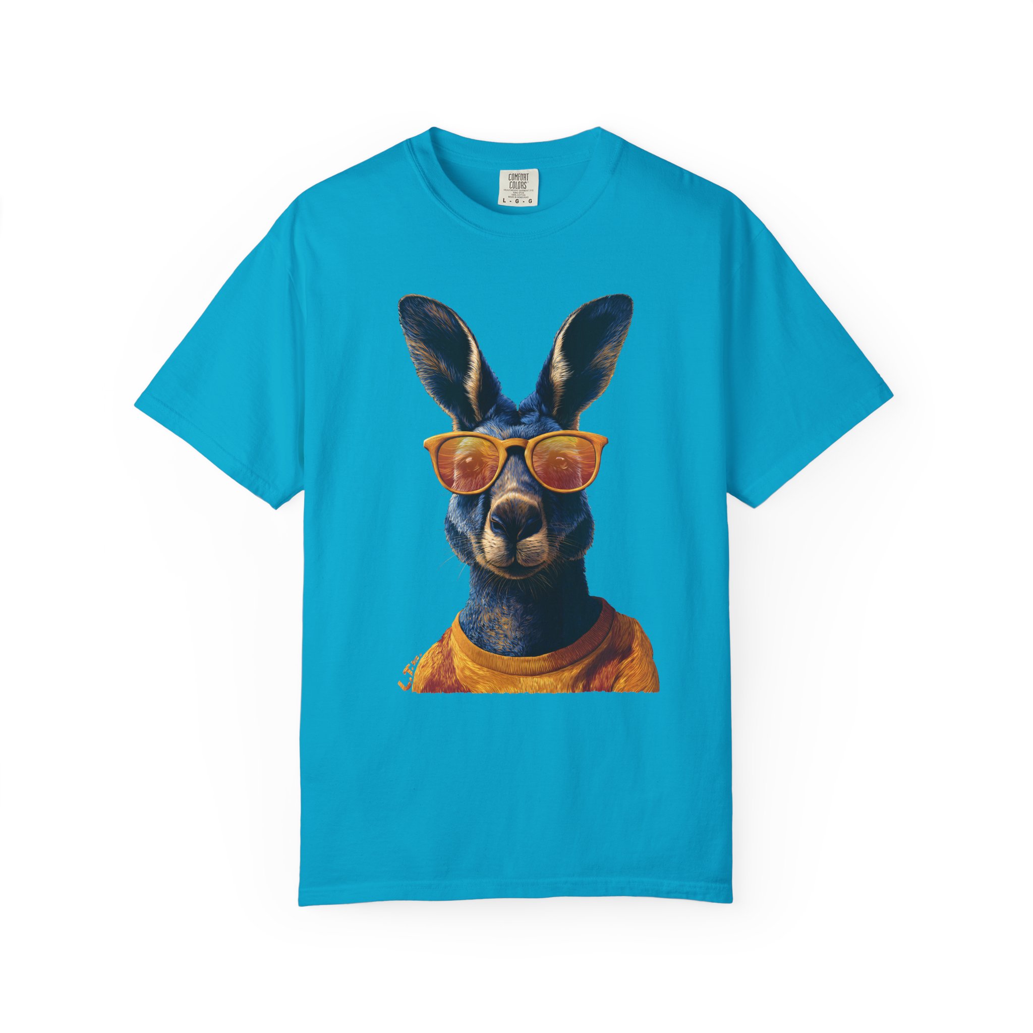 Cool Kangaroo T-Shirt | Orange Sunglasses Pop Art Animal Streetwear Tee - Image 7