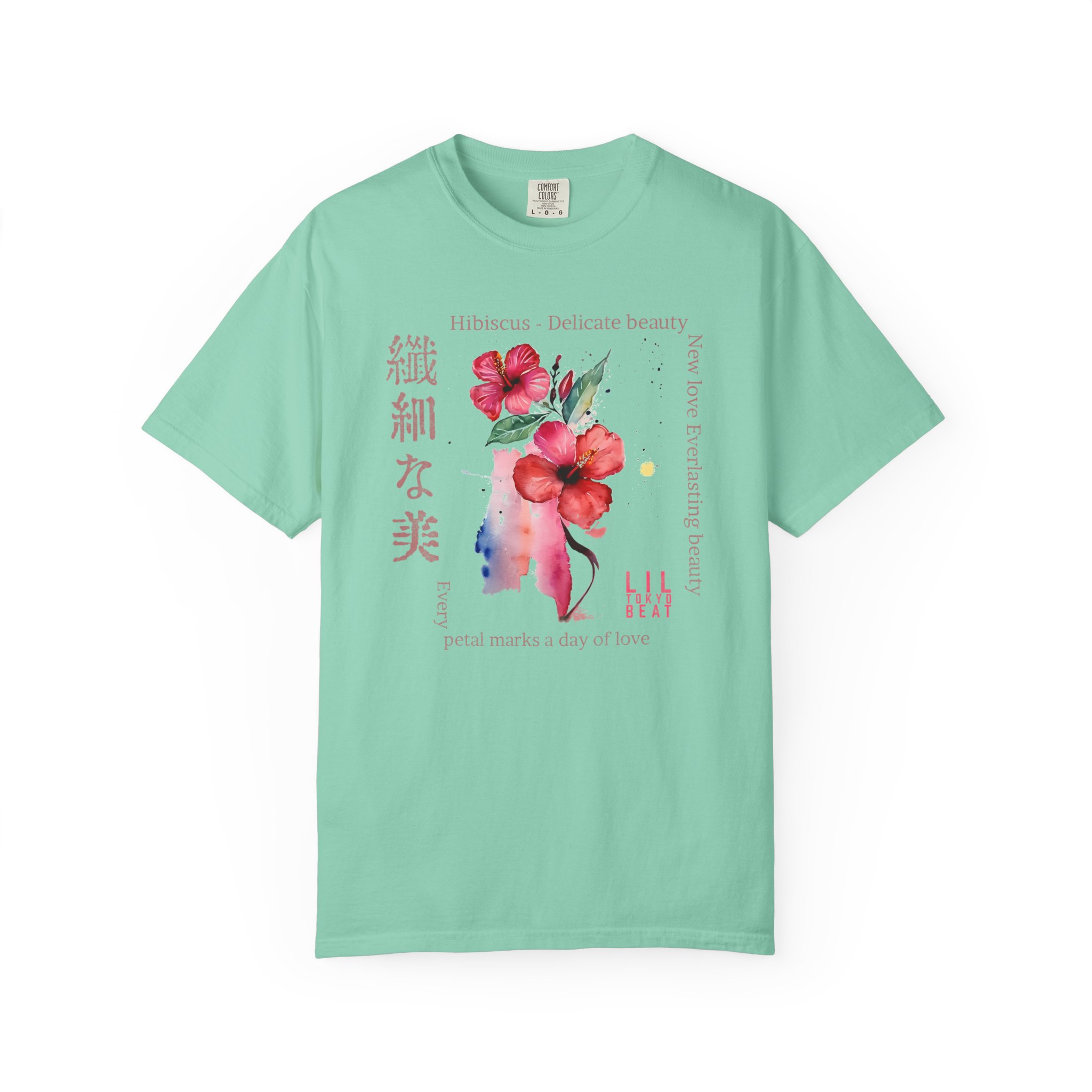 Hibiscus Delicate Beauty T-Shirt | Floral Japanese Poetic Streetwear Tee - Image 10
