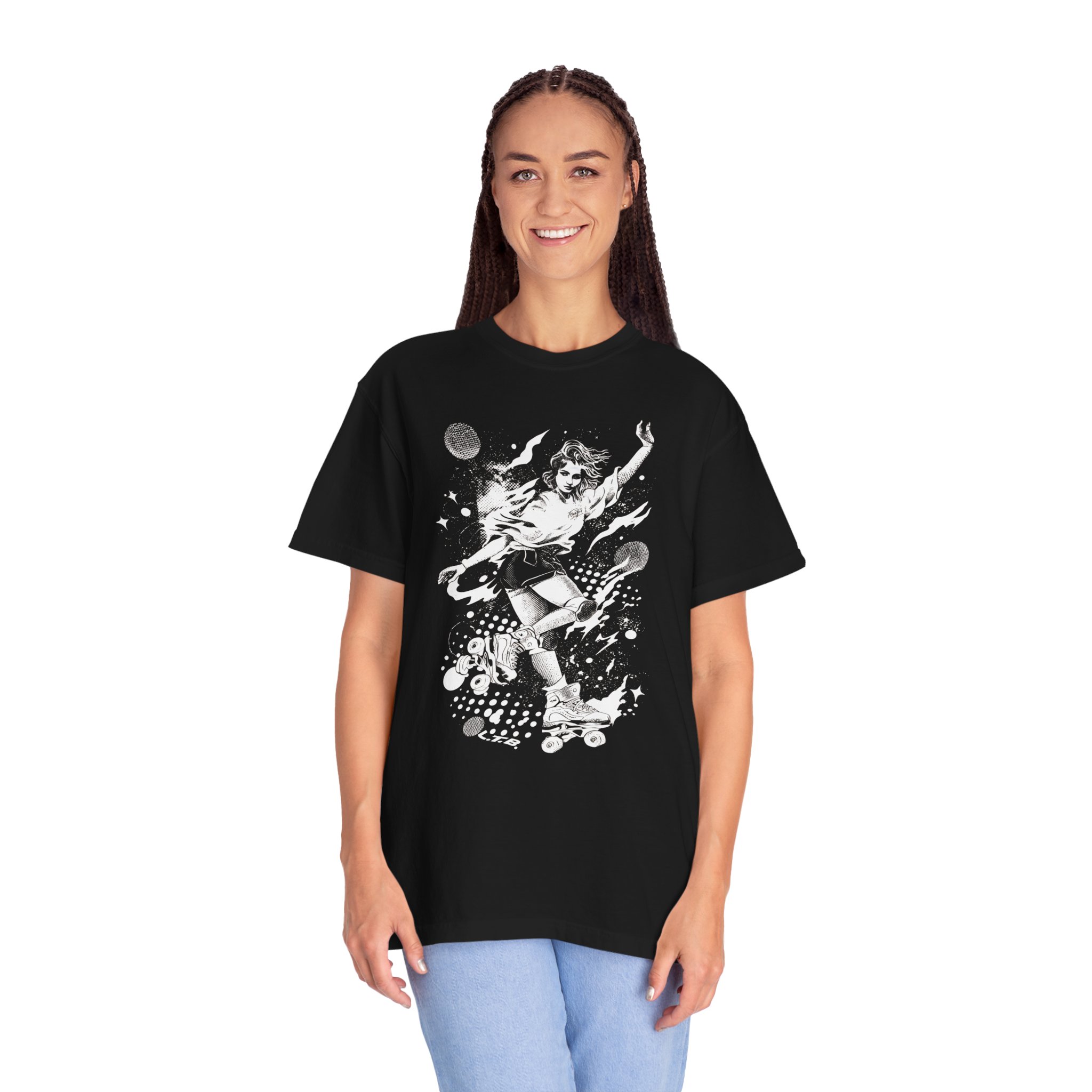 Roller Disco Skate Girl T-Shirt | Modern Dance Skating Streetwear Tee - Image 2