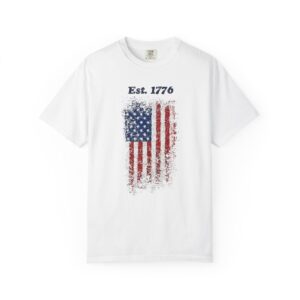 Est 1776 American Flag T-Shirt – Vintage Patriotic USA Graphic
