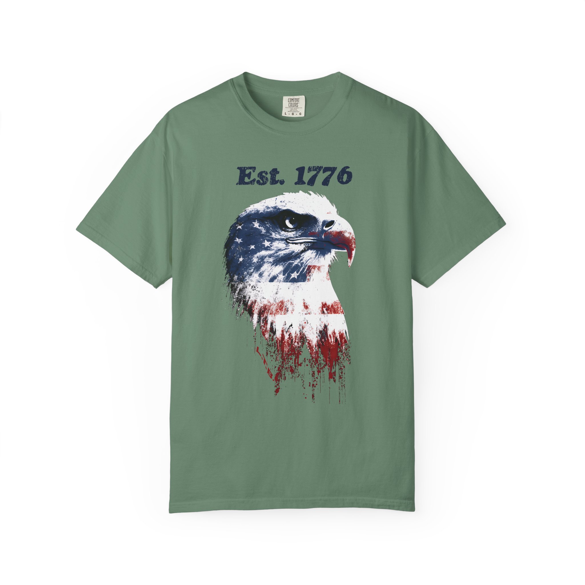 Est 1776 Eagle T-Shirt – Patriotic American Flag Graphic Tee - Image 6