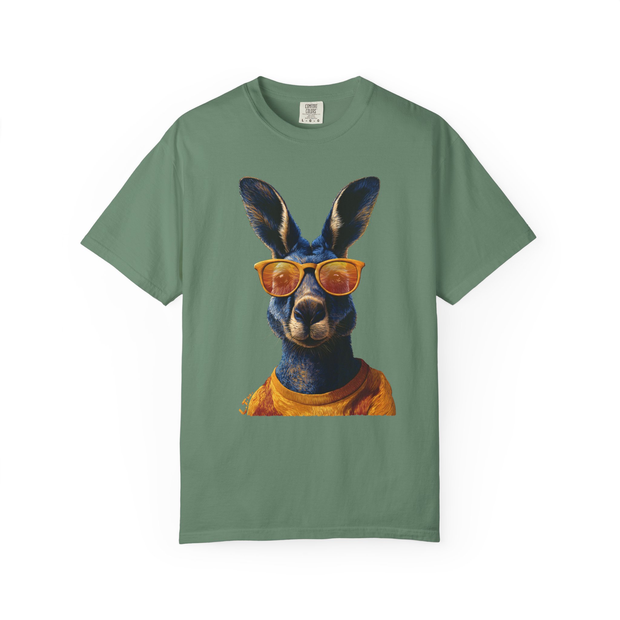 Cool Kangaroo T-Shirt | Orange Sunglasses Pop Art Animal Streetwear Tee - Image 5