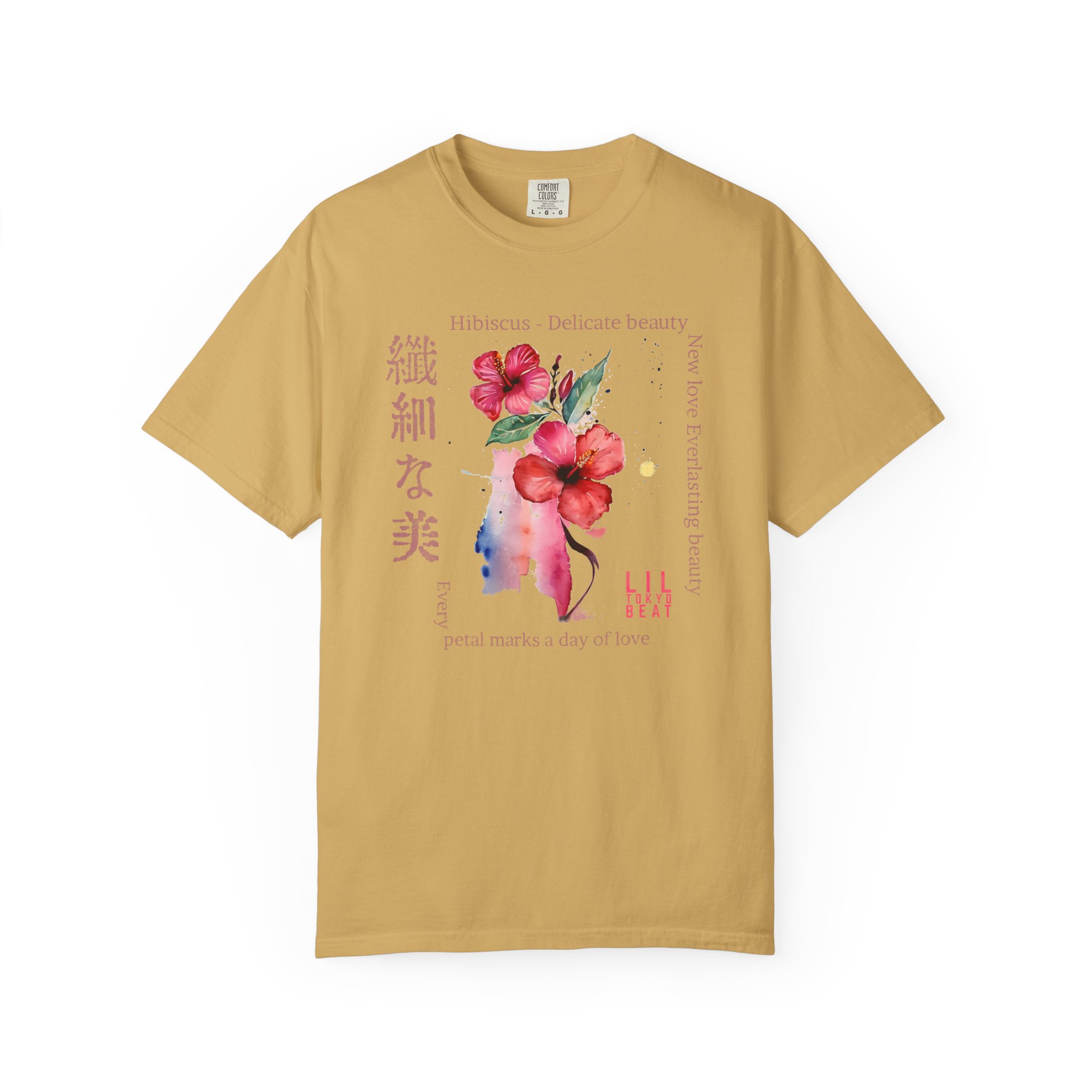 Hibiscus Delicate Beauty T-Shirt | Floral Japanese Poetic Streetwear Tee - Image 4