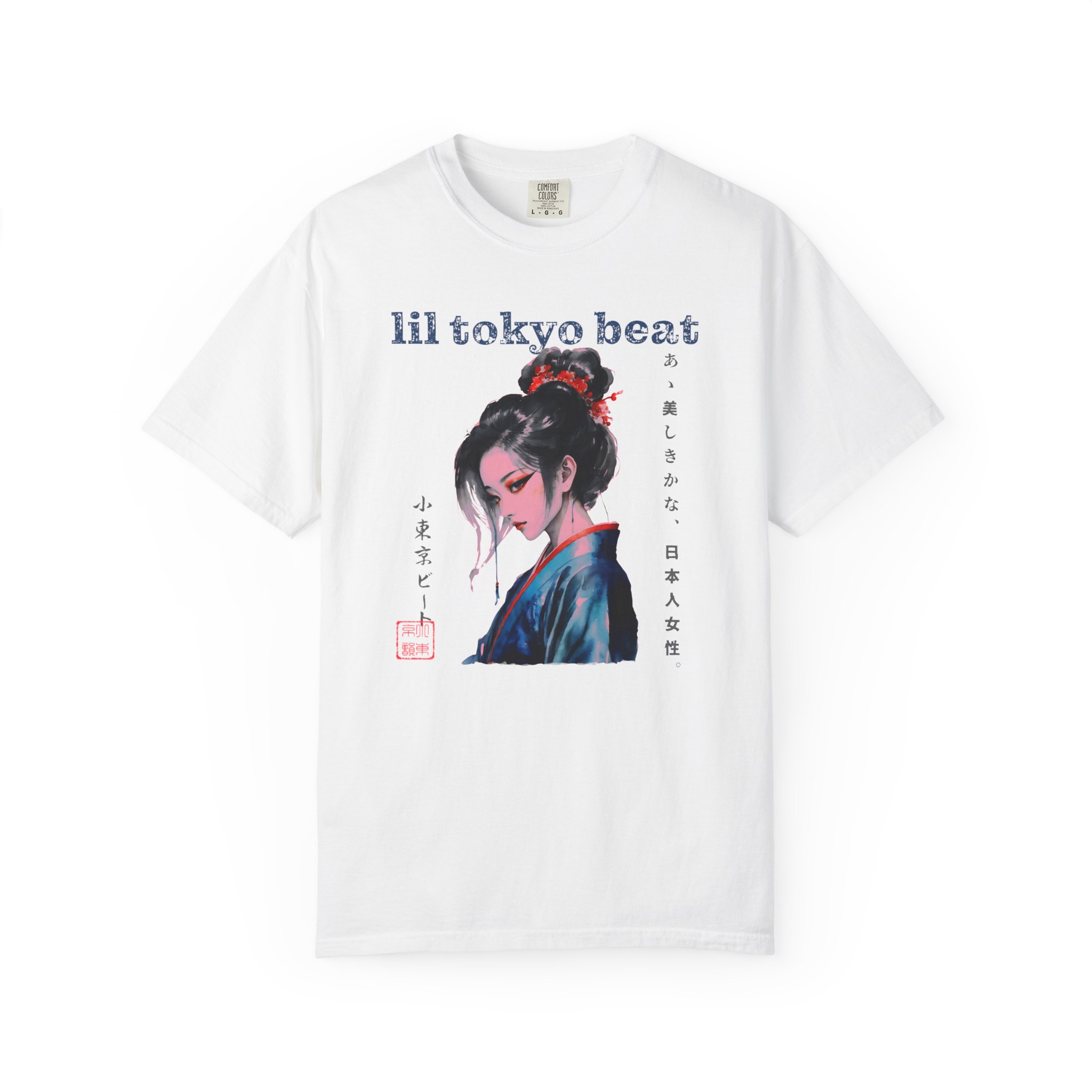 Japanese Elegance Kimono Art T-Shirt | Traditional Portrait Cultural Streetwear Tee