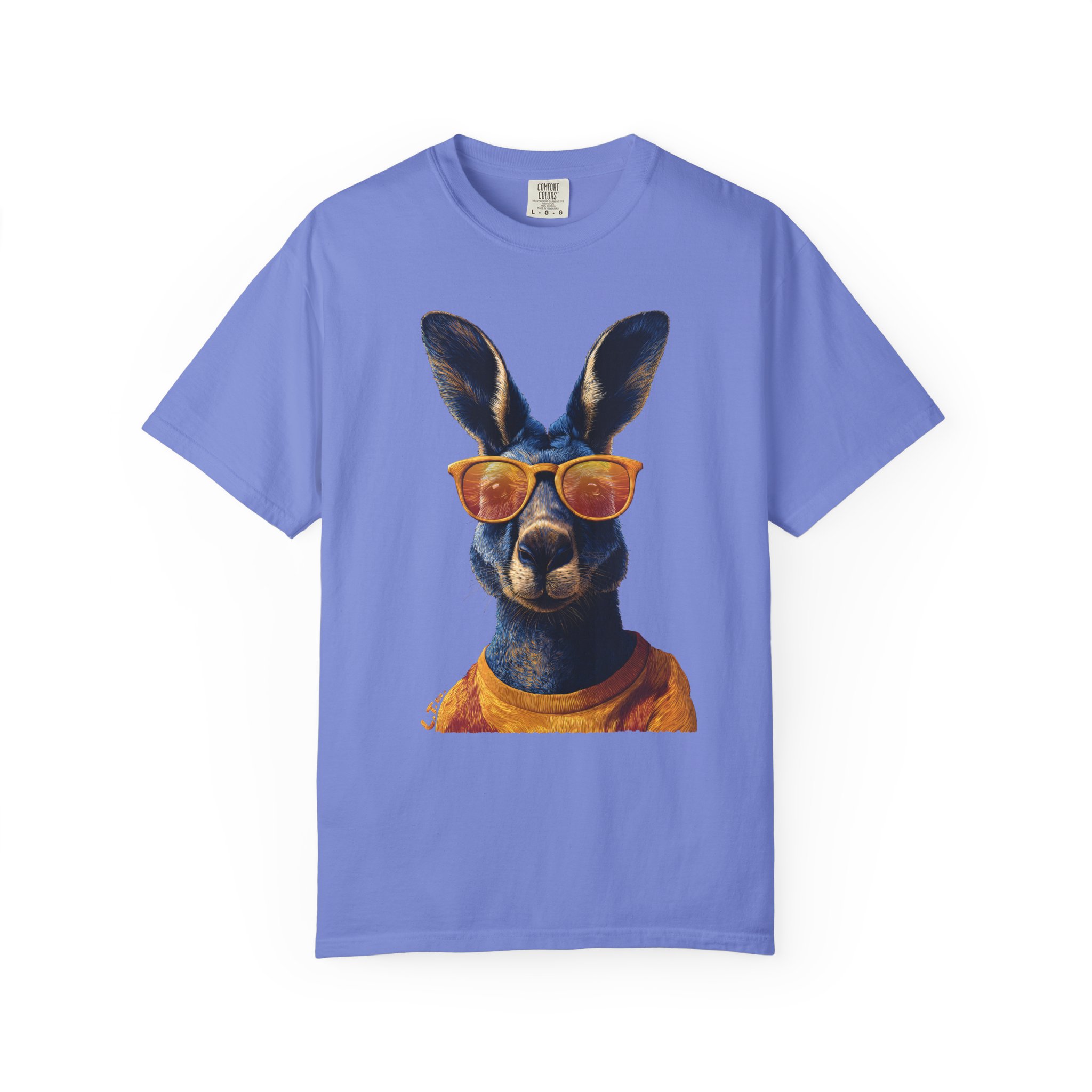 Cool Kangaroo T-Shirt | Orange Sunglasses Pop Art Animal Streetwear Tee - Image 8