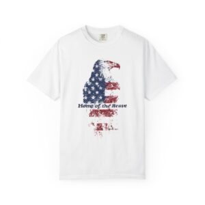 Home of the Brave Eagle T-Shirt – Patriotic USA Flag Graphic Tee
