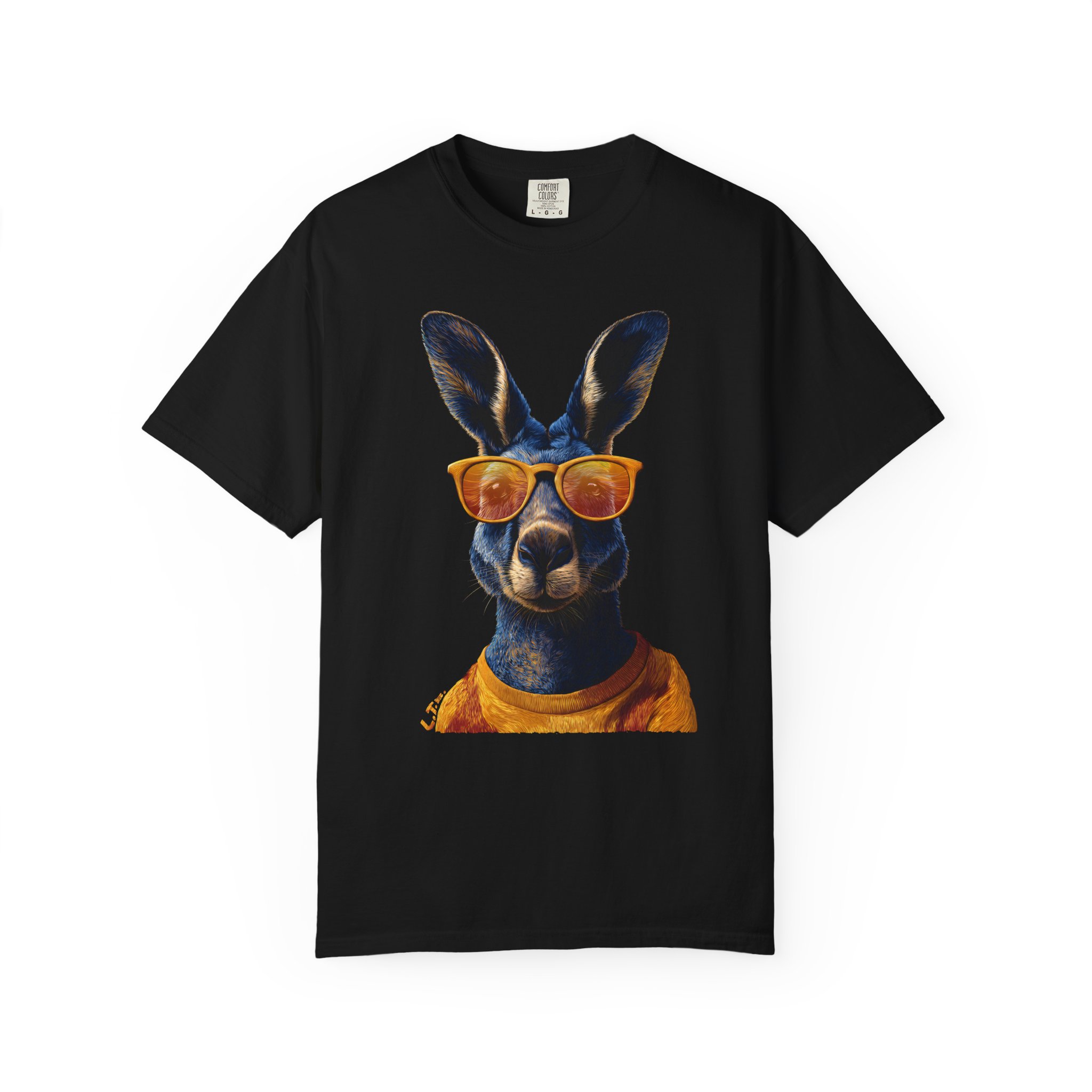 Cool Kangaroo T-Shirt | Orange Sunglasses Pop Art Animal Streetwear Tee - Image 10