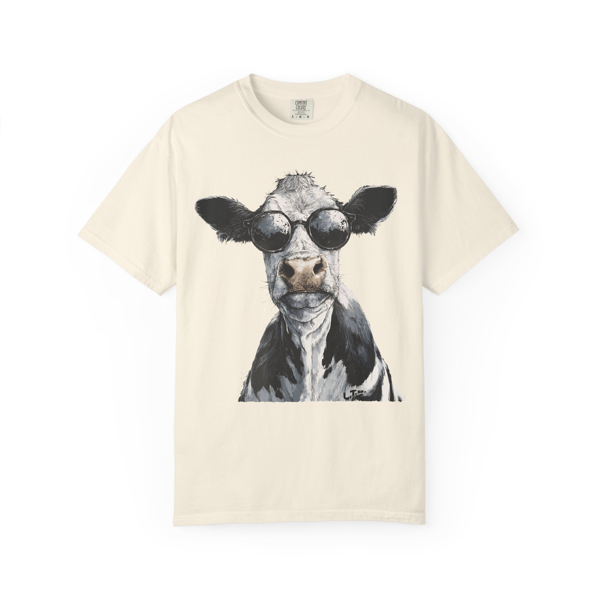 Cool Cow T-Shirt | Sunglasses Animal Attitude Streetwear Tee - Image 3