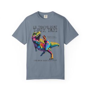 T‑Rex Taxi T-Shirt | Surreal Dinosaur Ride Japanese Streetwear Tee
