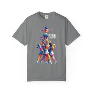 Rise Together T-Shirt — Colorful Cheerleading Pyramid Unity Streetwear Tee