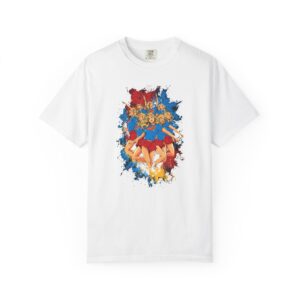 Cheer Squad Motion T-Shirt | Red & Blue Cheerleader Squat Streetwear Tee