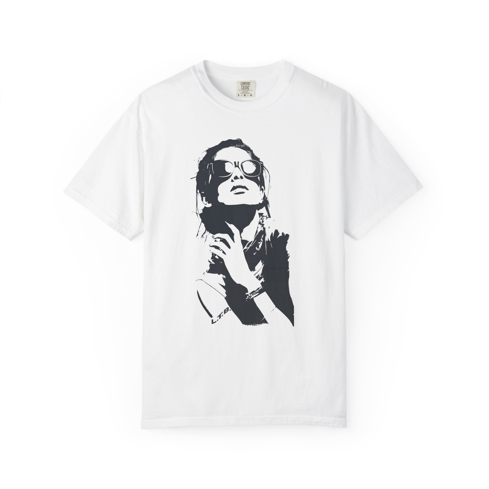 Sunglasses Portrait T-Shirt | Monochrome Stylish Streetwear Tee