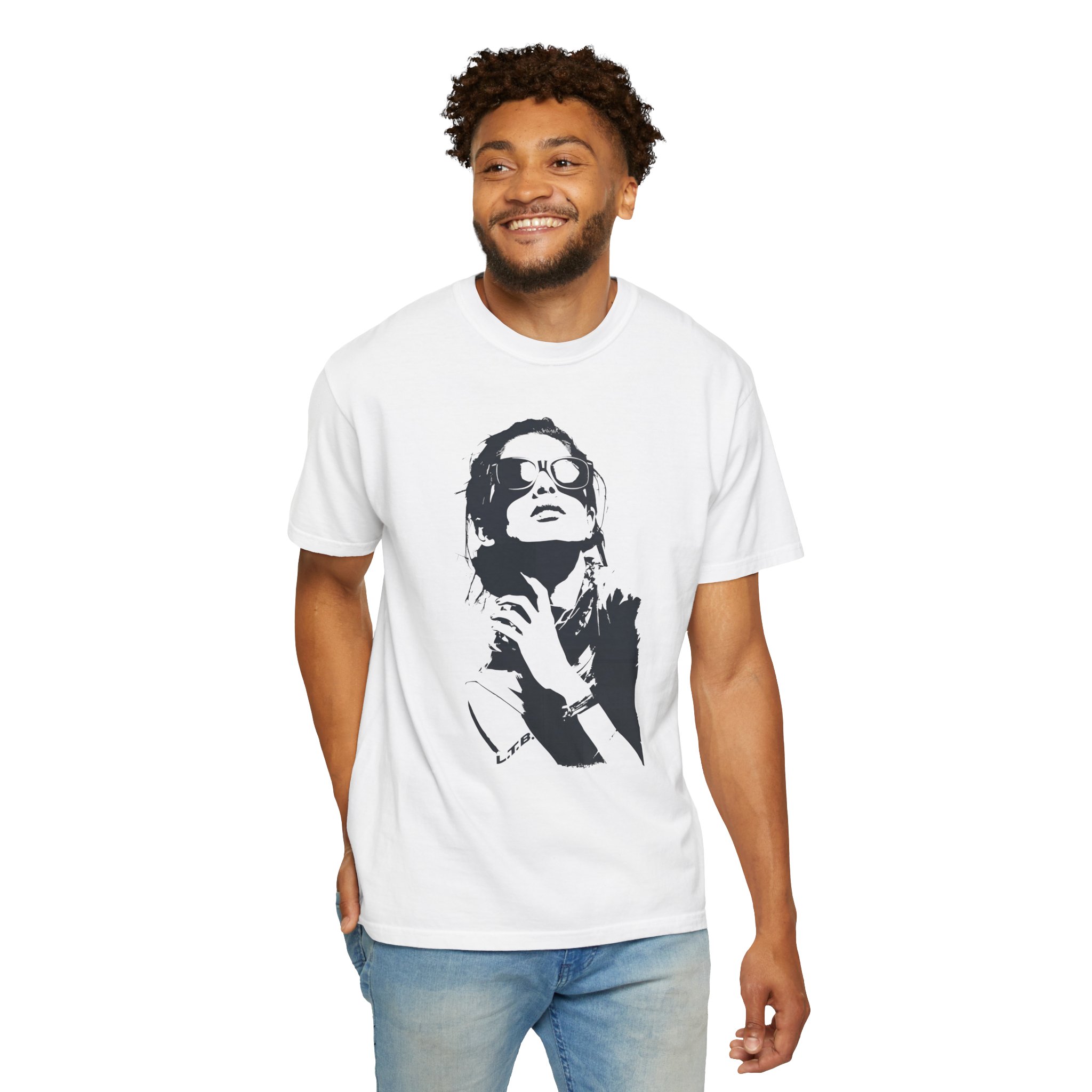 Sunglasses Portrait T-Shirt | Monochrome Stylish Streetwear Tee - Image 3