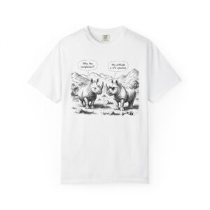 Rhino Attitude T-Shirt | Funny UV Sensitive Sunglasses Animal Streetwear Tee