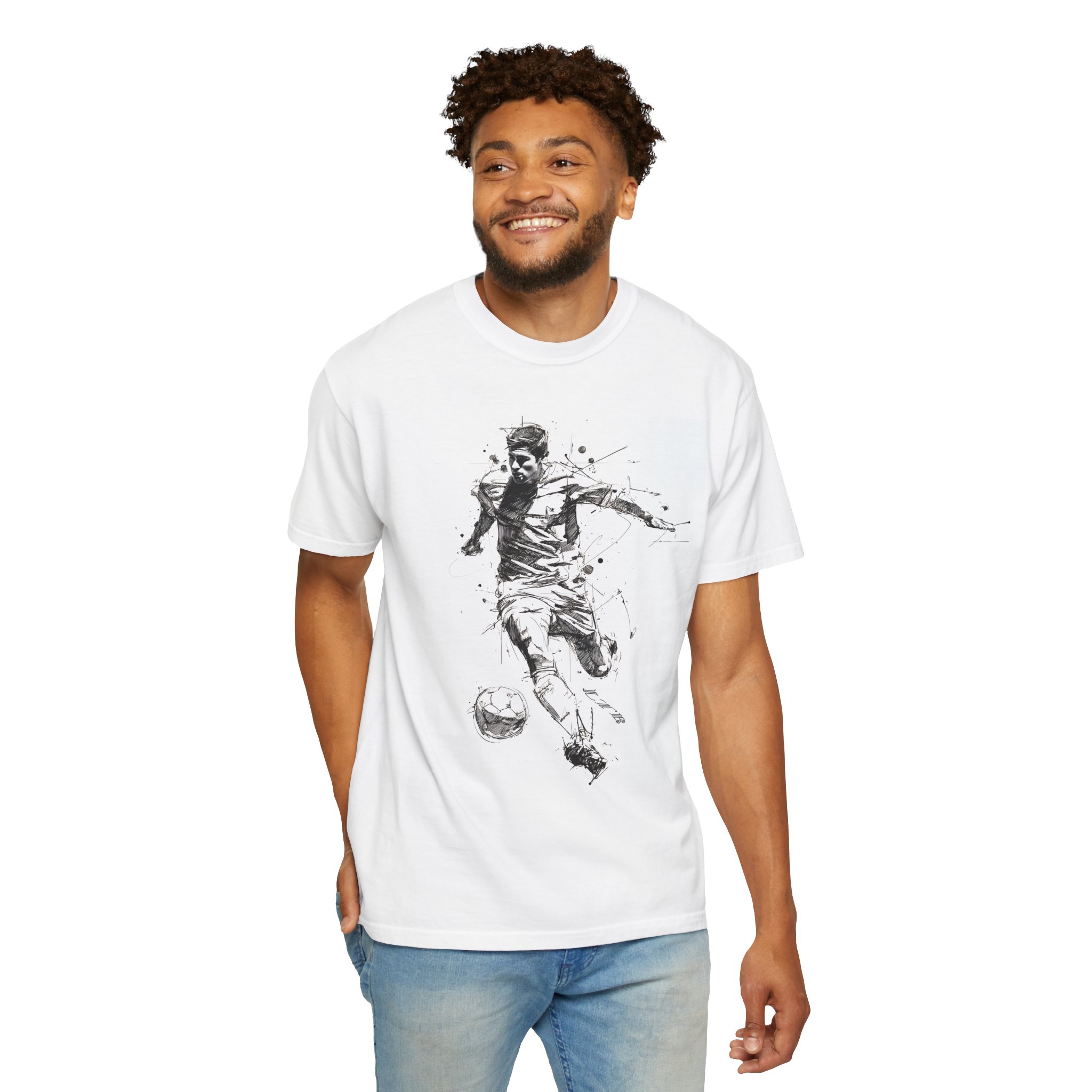 Soccer Player T-Shirt | Football Athletic Motion Art Streetwear Tee - Image 6