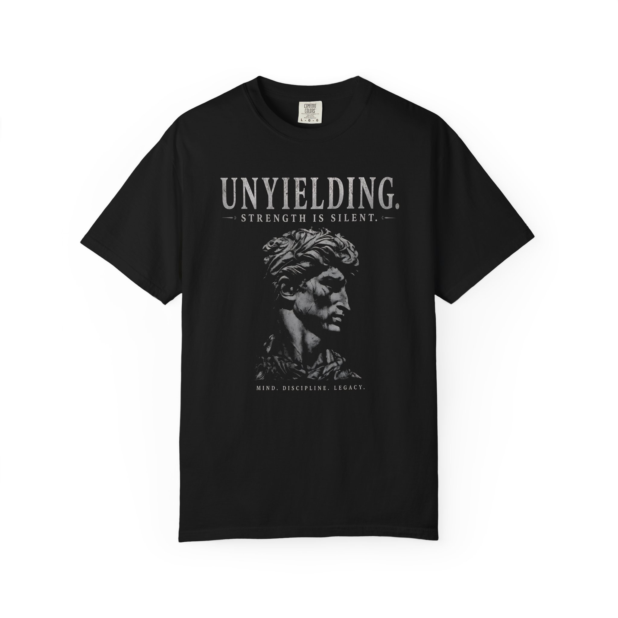 Greek Roman Stoic Warrior Unyielding T-Shirt | Mind Discipline Legacy Tee