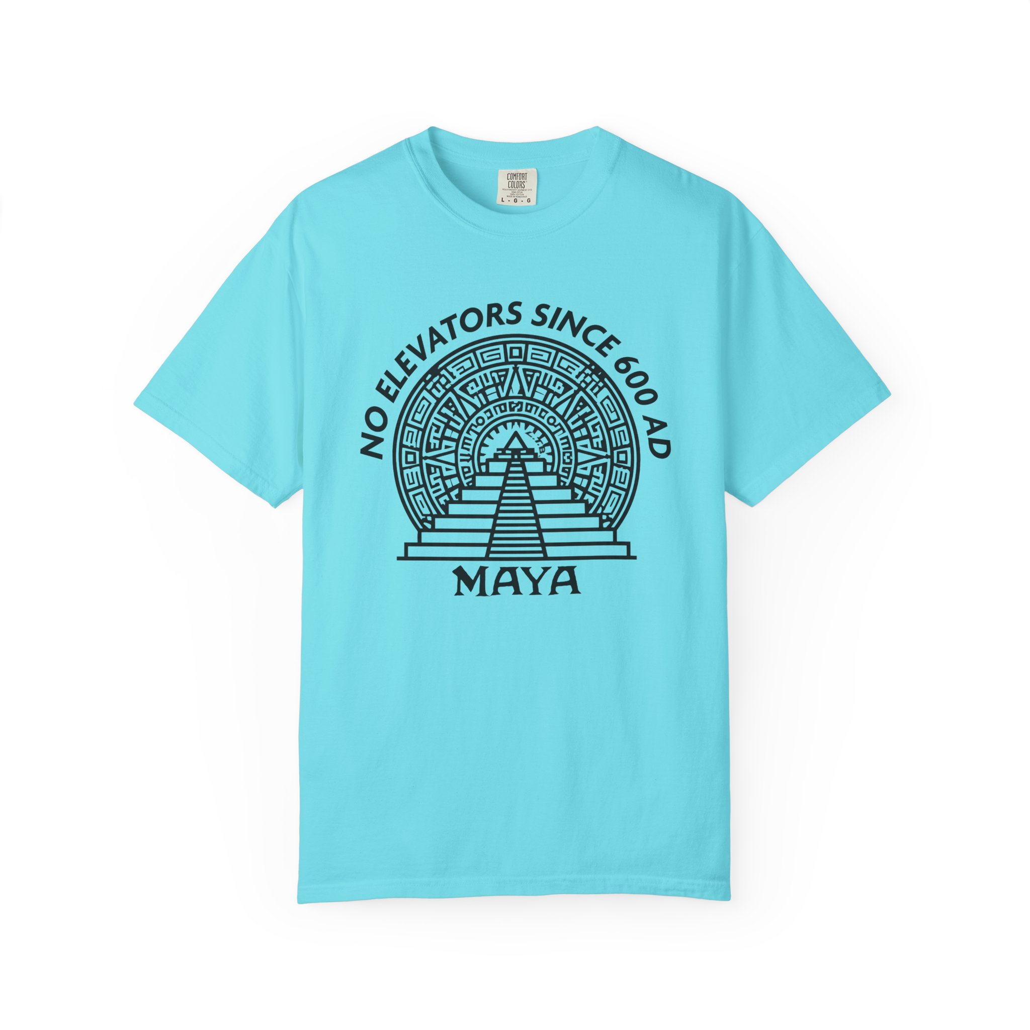 Maya Pyramid T-Shirt | No Elevators Since 600 AD Funny History Tee - Image 8