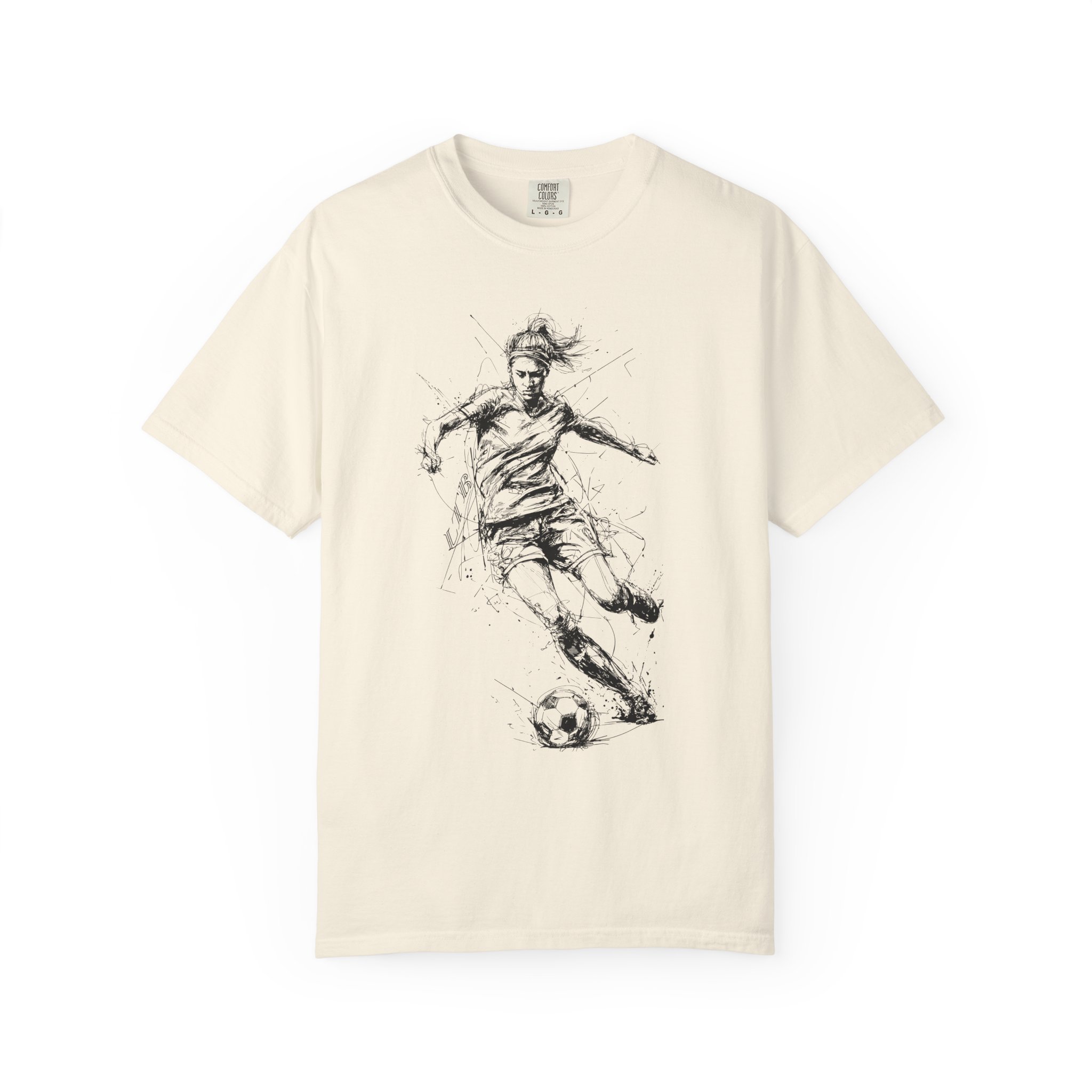 Women’s Soccer T-Shirt | Dynamic Running Motion Female Athlete Tee - Image 3
