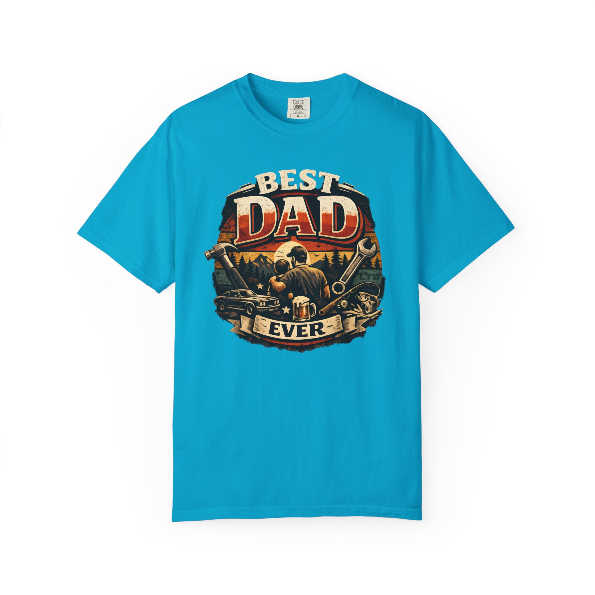 Best Dad Ever T-Shirt | Mechanic Tools, Car & Outdoors Father's Day Tee - Image 15