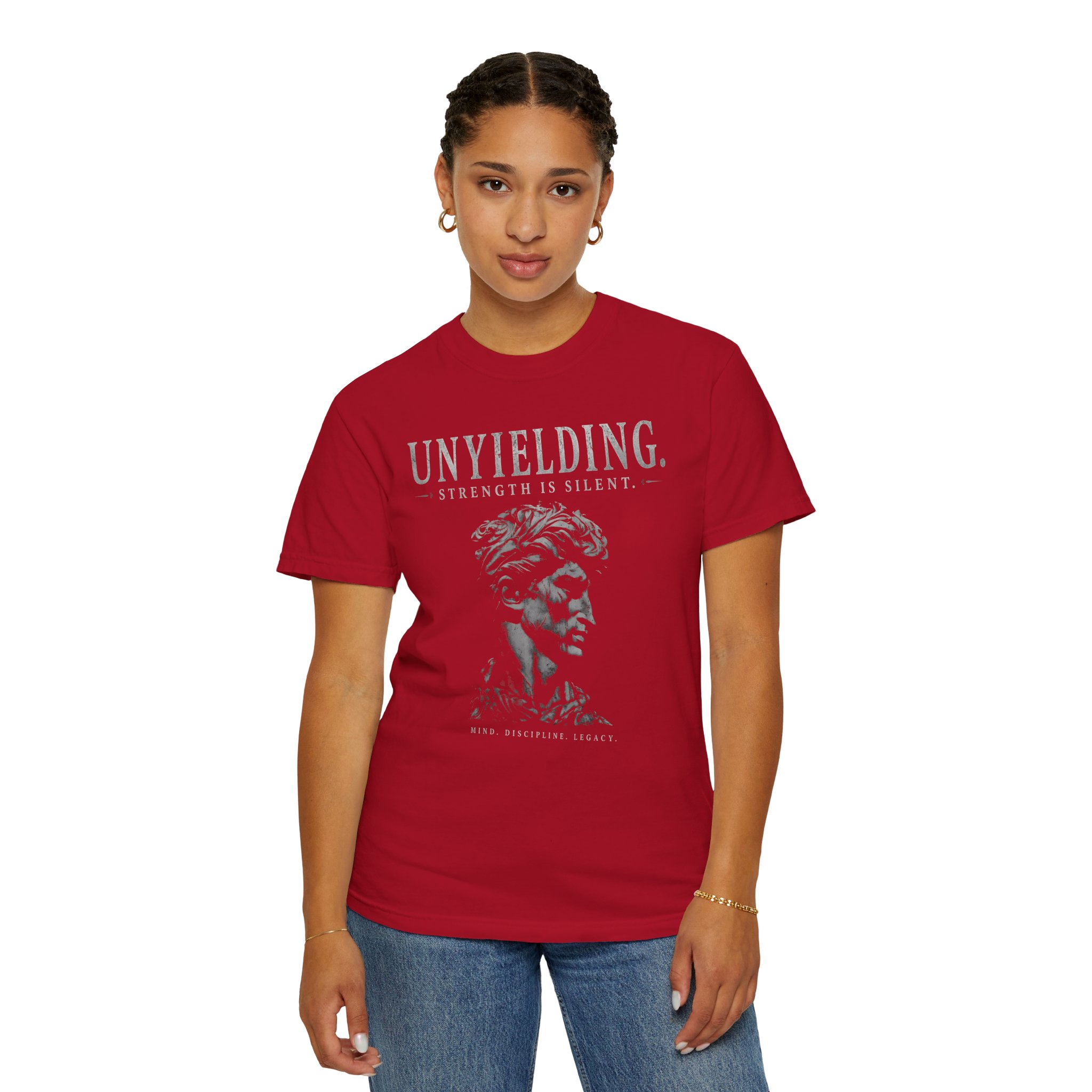 Greek Roman Stoic Warrior Unyielding T-Shirt | Mind Discipline Legacy Tee - Image 7