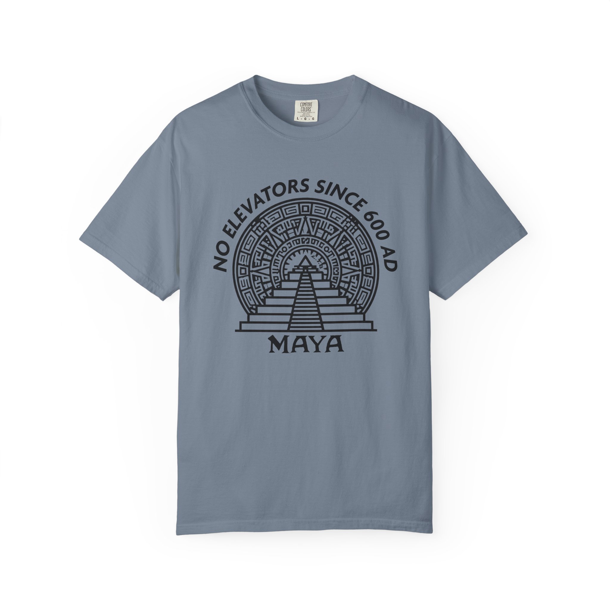 Maya Pyramid T-Shirt | No Elevators Since 600 AD Funny History Tee - Image 11