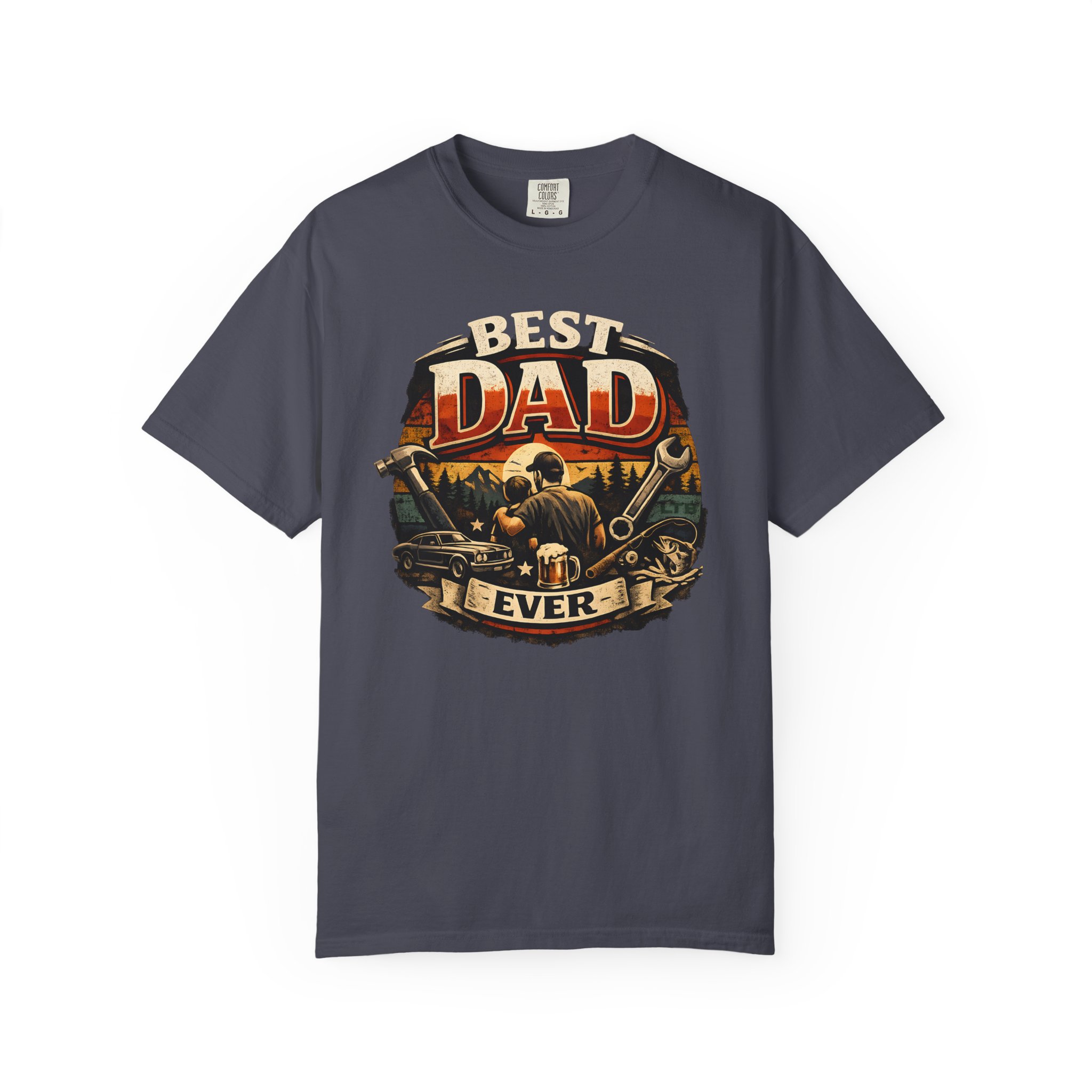 Best Dad Ever T-Shirt | Mechanic Tools, Car & Outdoors Father's Day Tee - Image 3