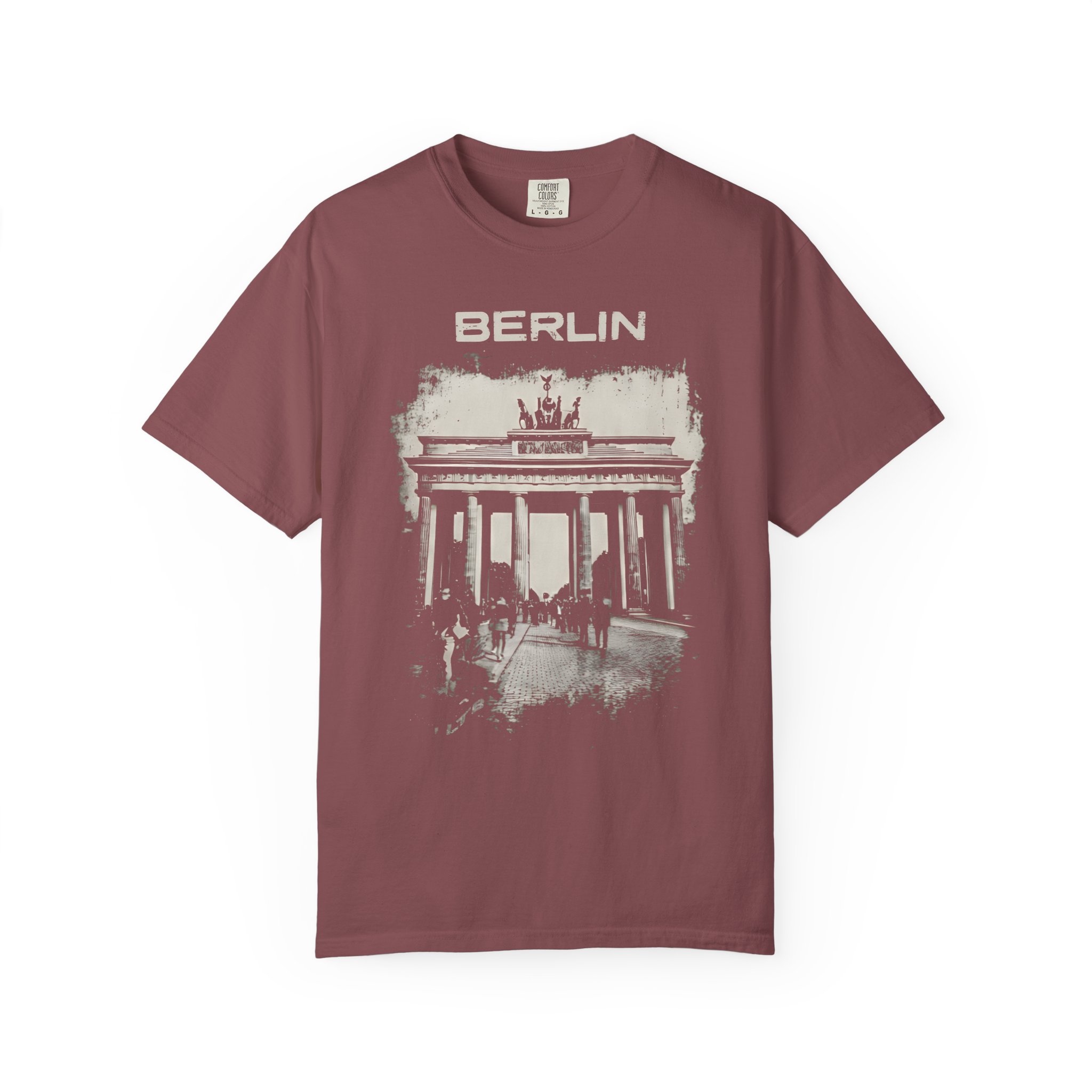 Berlin T-Shirt | Brandenburg Gate Urban Landmark Vintage Streetwear Tee - Image 3