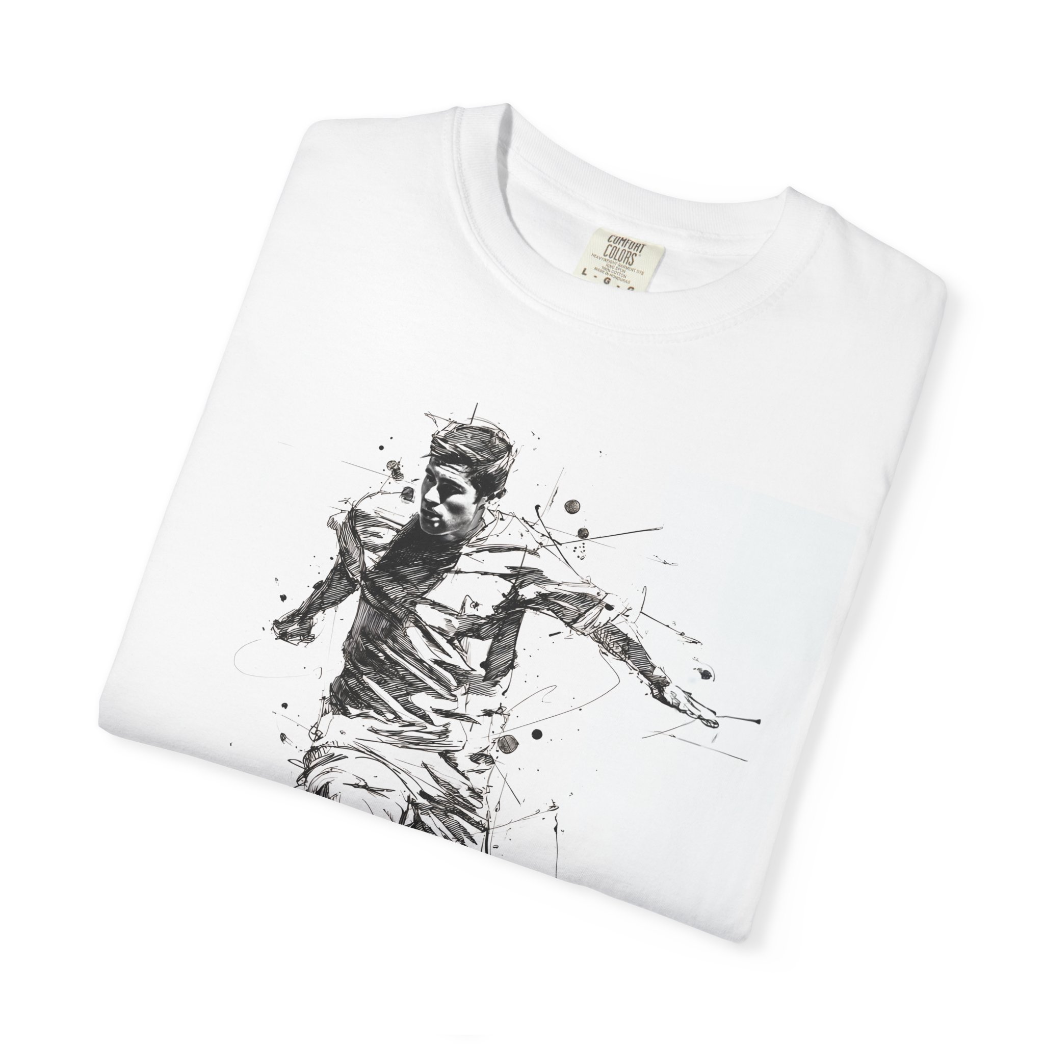 Soccer Player T-Shirt | Football Athletic Motion Art Streetwear Tee - Image 3