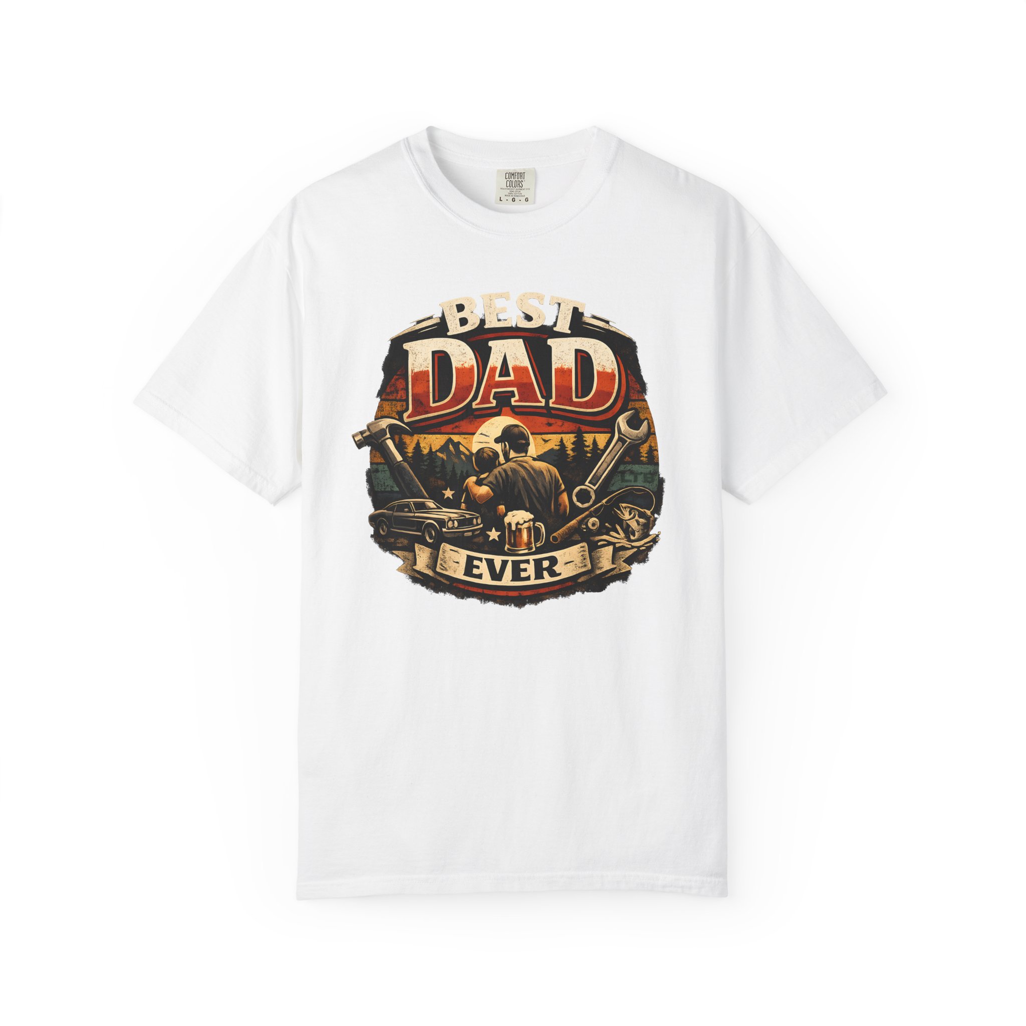 Best Dad Ever T-Shirt | Mechanic Tools, Car & Outdoors Father's Day Tee - Image 5