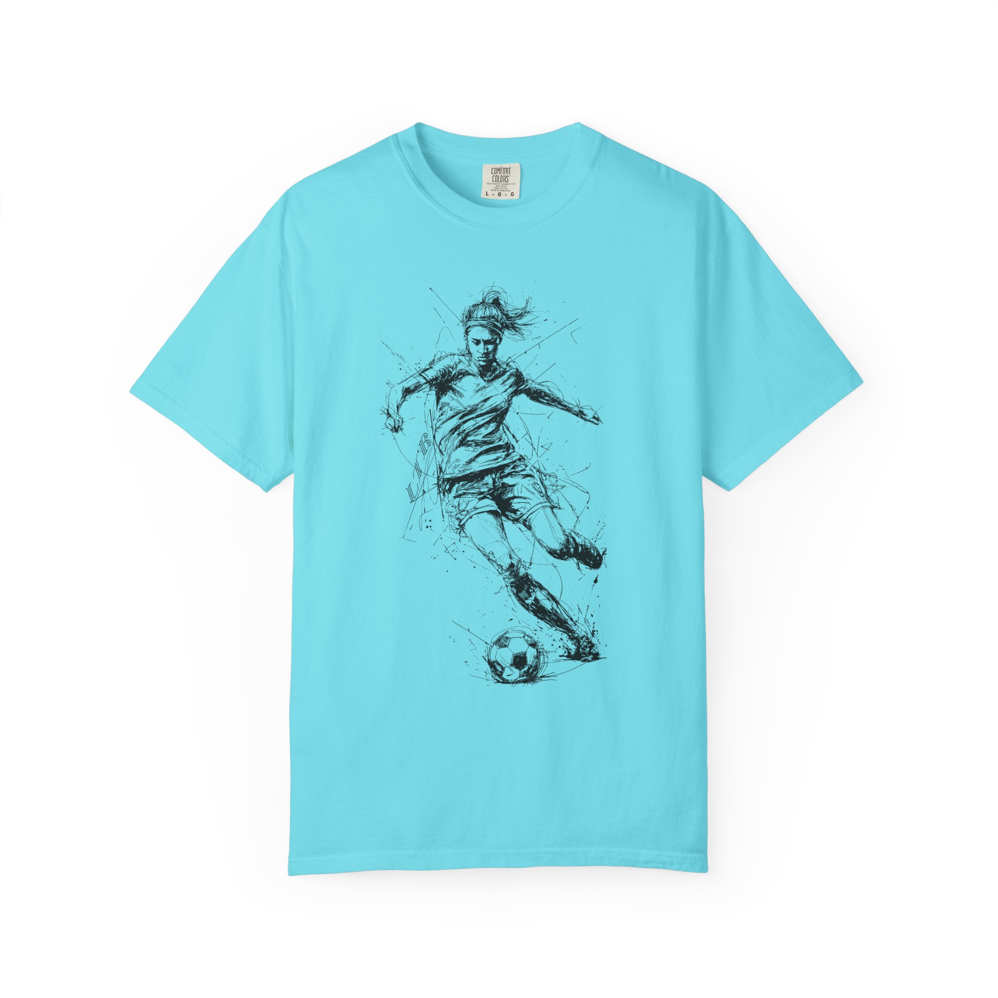 Women’s Soccer T-Shirt | Dynamic Running Motion Female Athlete Tee - Image 7