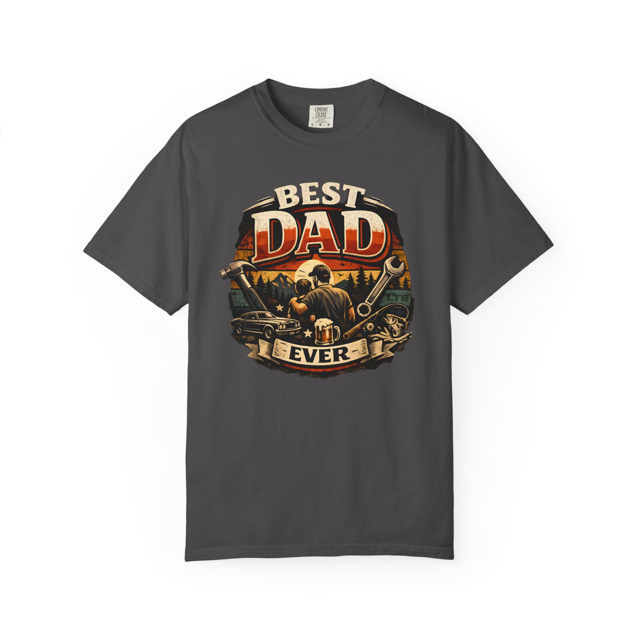 Best Dad Ever T-Shirt | Mechanic Tools, Car & Outdoors Father's Day Tee - Image 10