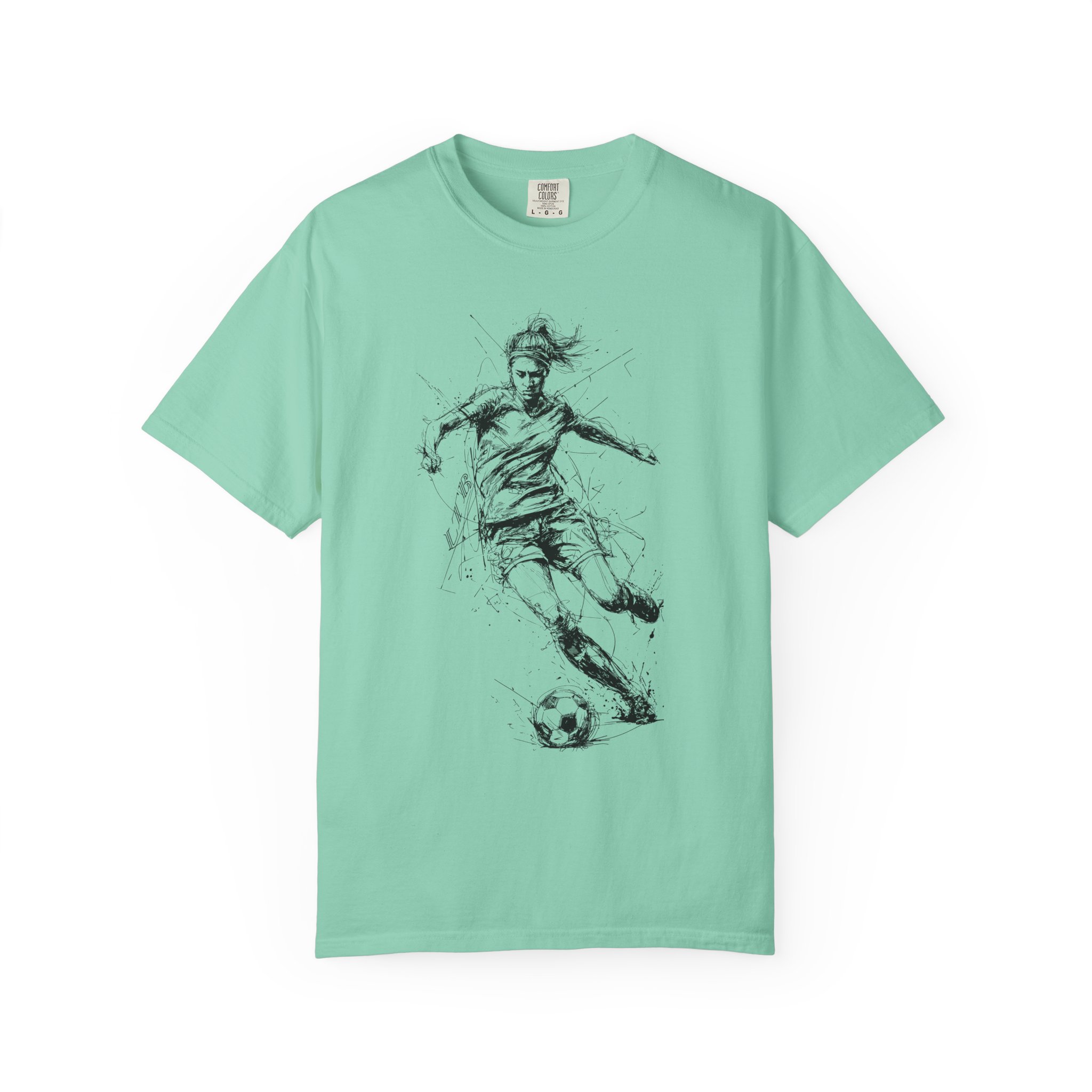Women’s Soccer T-Shirt | Dynamic Running Motion Female Athlete Tee - Image 5