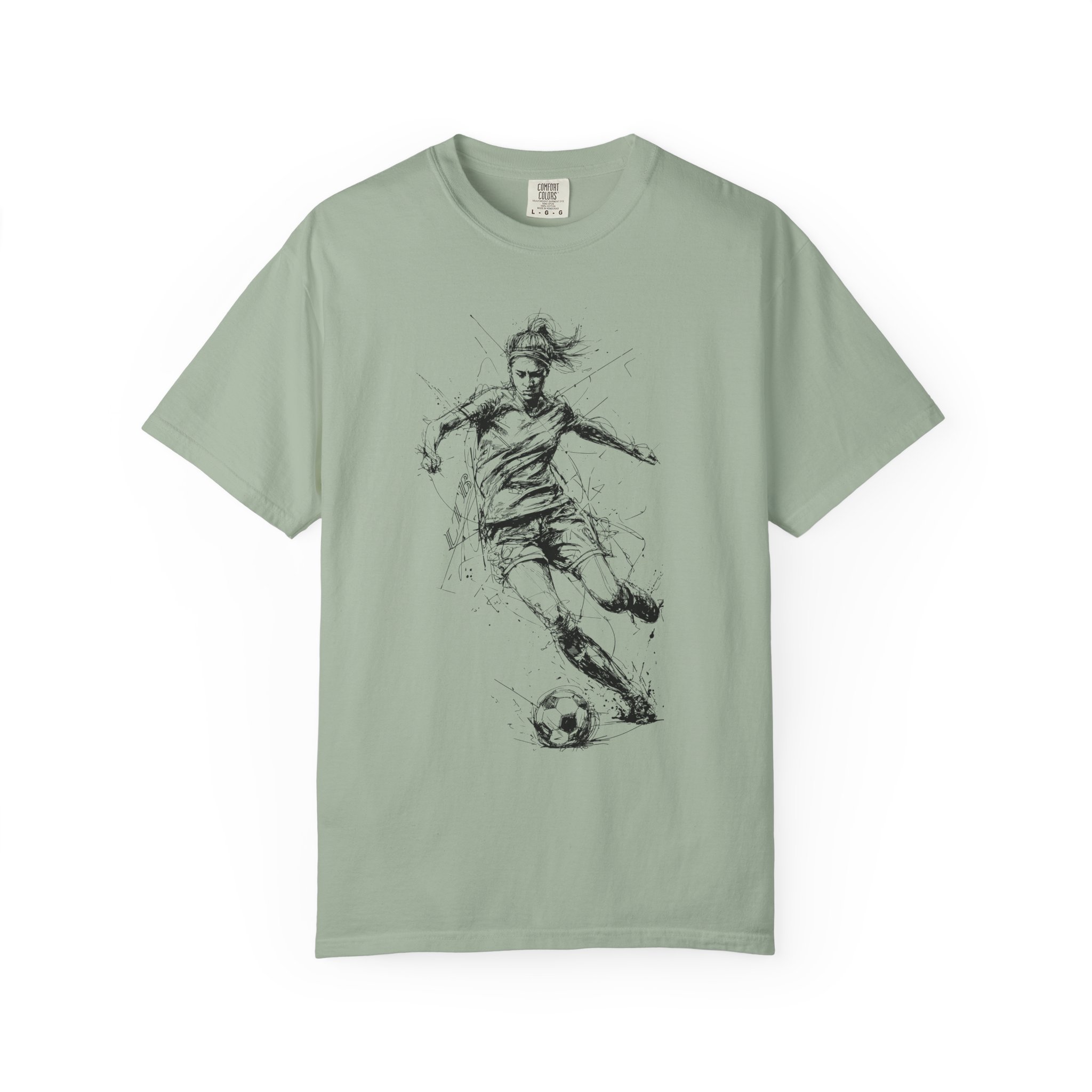 Women’s Soccer T-Shirt | Dynamic Running Motion Female Athlete Tee - Image 4