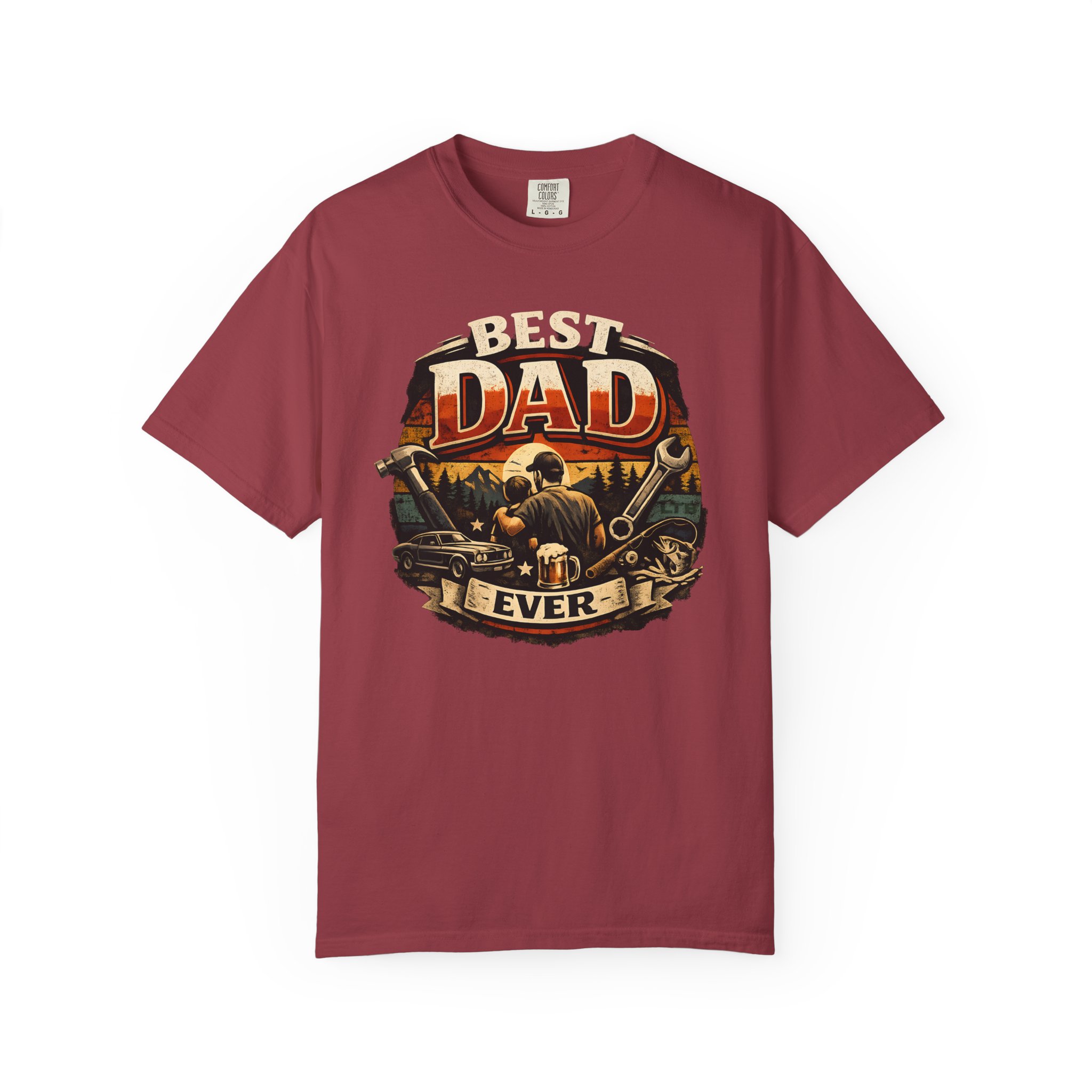 Best Dad Ever T-Shirt | Mechanic Tools, Car & Outdoors Father's Day Tee - Image 8