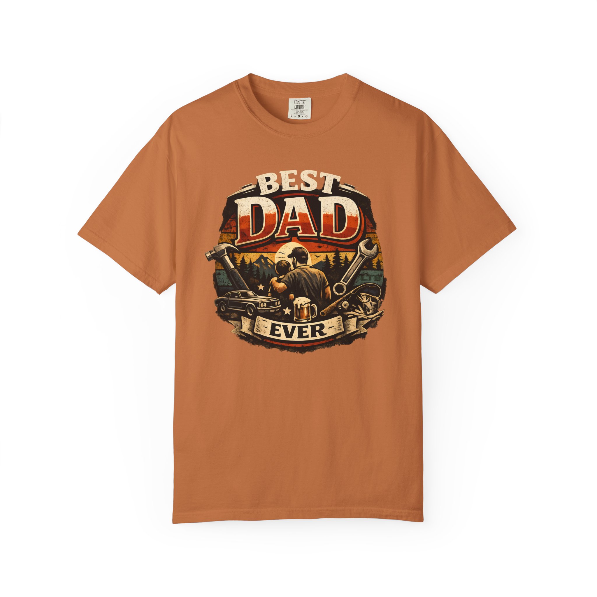 Best Dad Ever T-Shirt | Mechanic Tools, Car & Outdoors Father's Day Tee - Image 14
