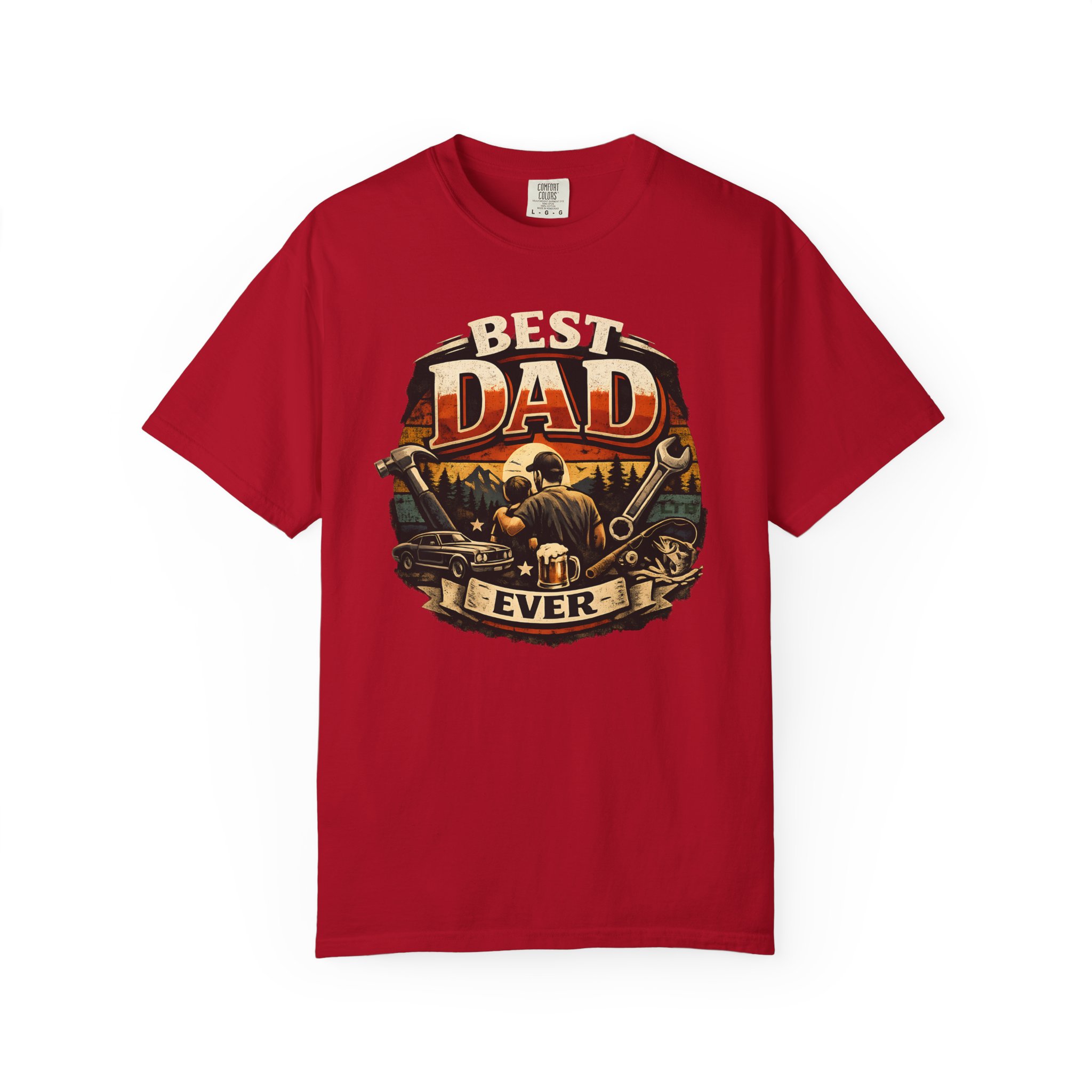 Best Dad Ever T-Shirt | Mechanic Tools, Car & Outdoors Father's Day Tee - Image 4