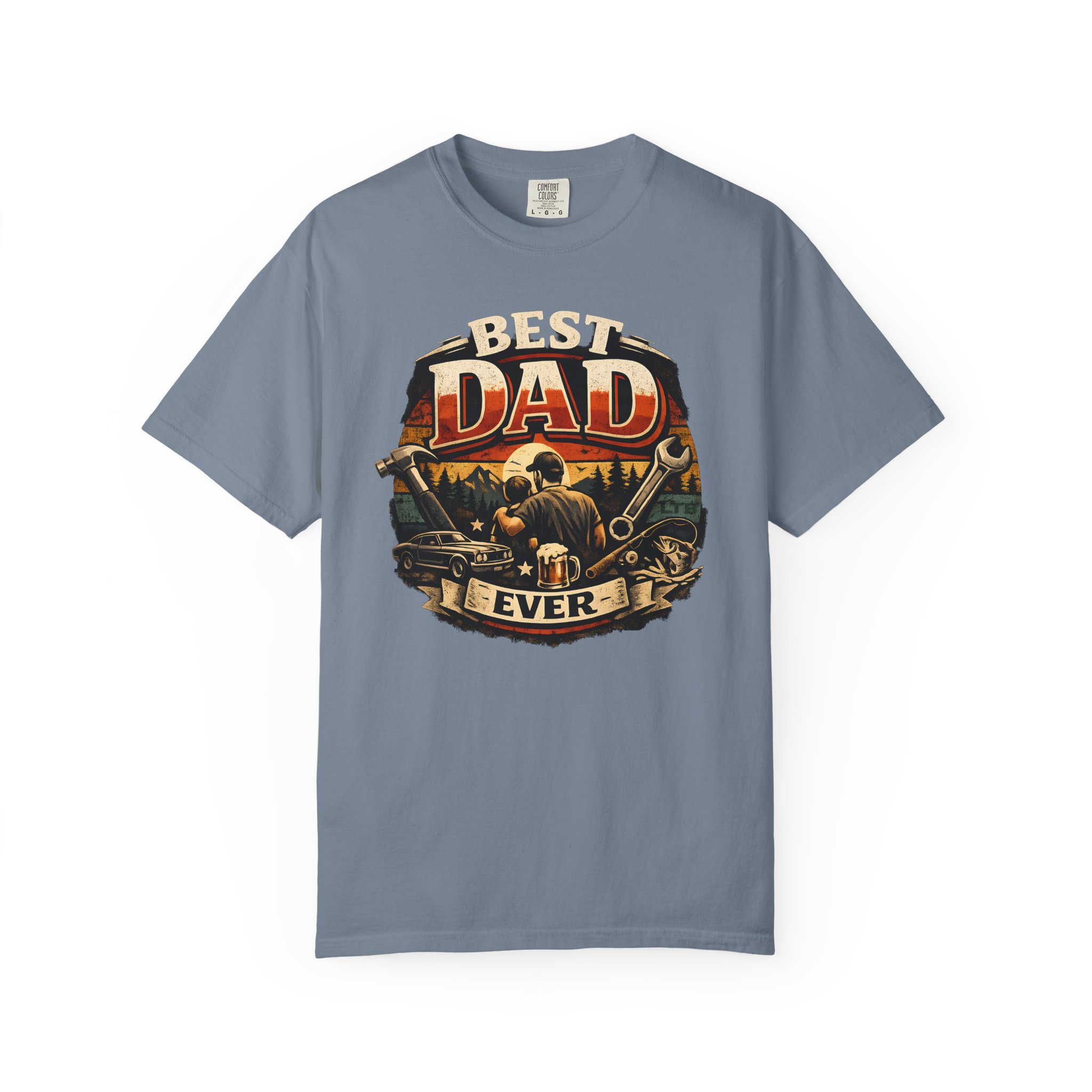 Best Dad Ever T-Shirt | Mechanic Tools, Car & Outdoors Father's Day Tee - Image 7